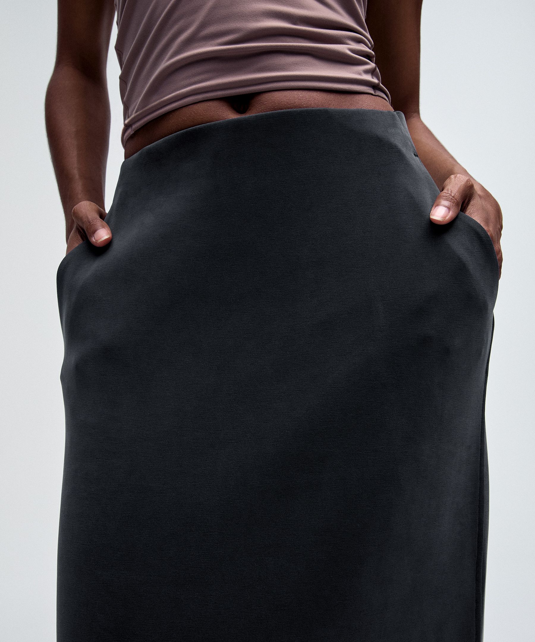 Shop Lululemon Softstreme High-rise Midi Skirt