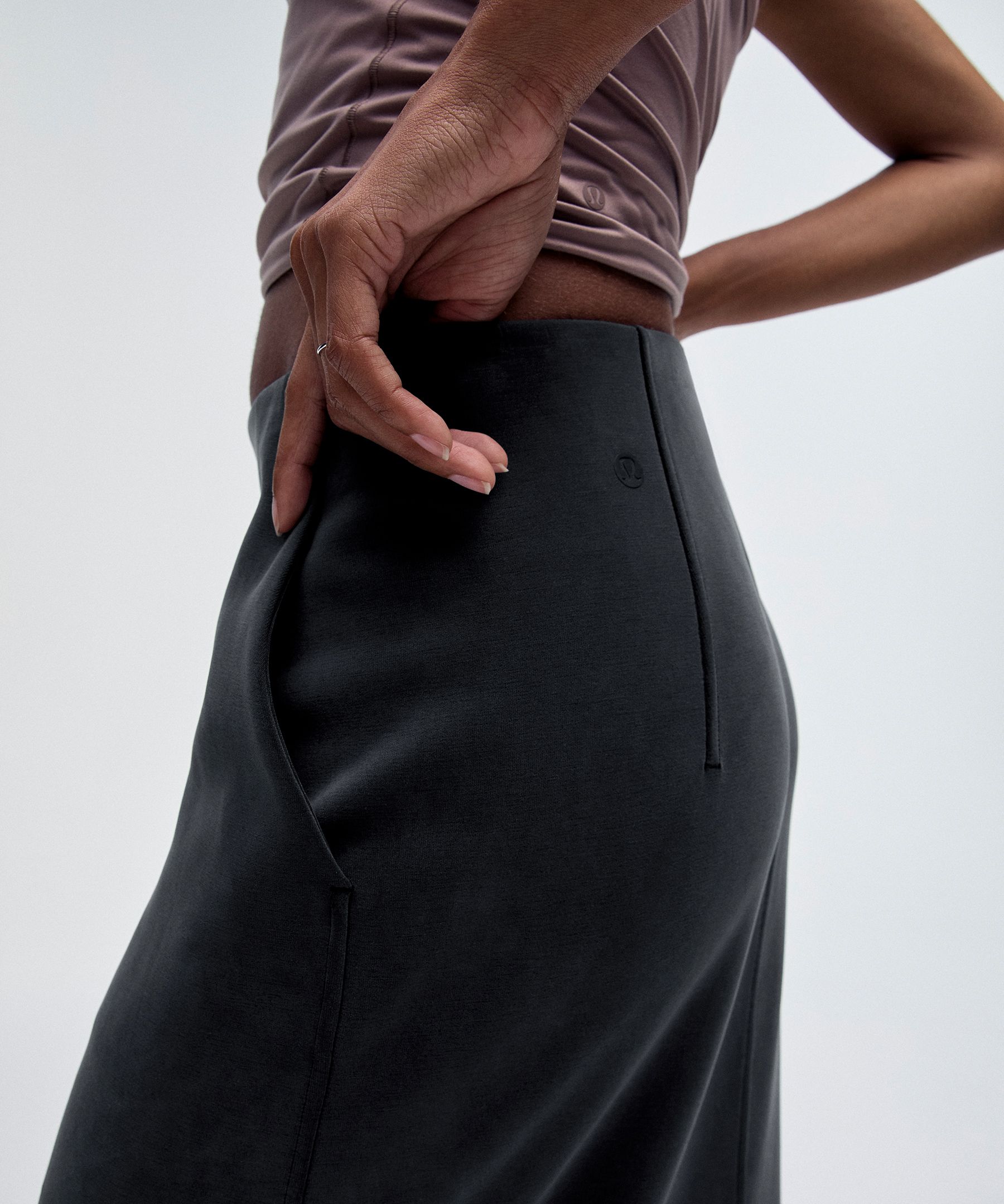 Shop Lululemon Softstreme High-rise Midi Skirt