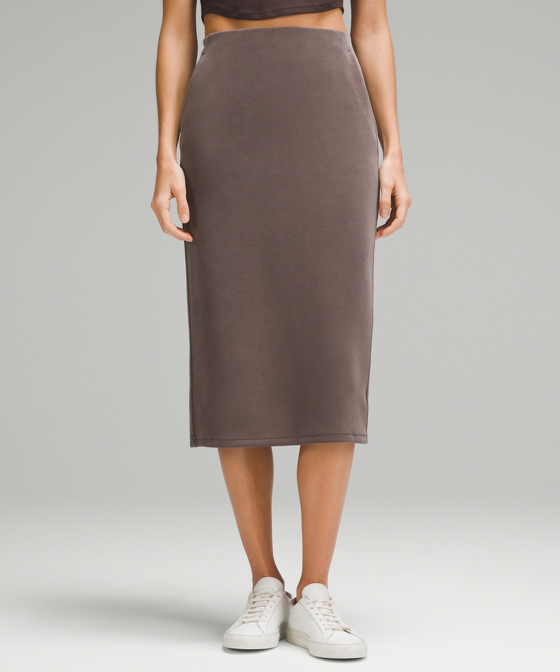 Shop Lululemon Softstreme High-rise Midi Skirt