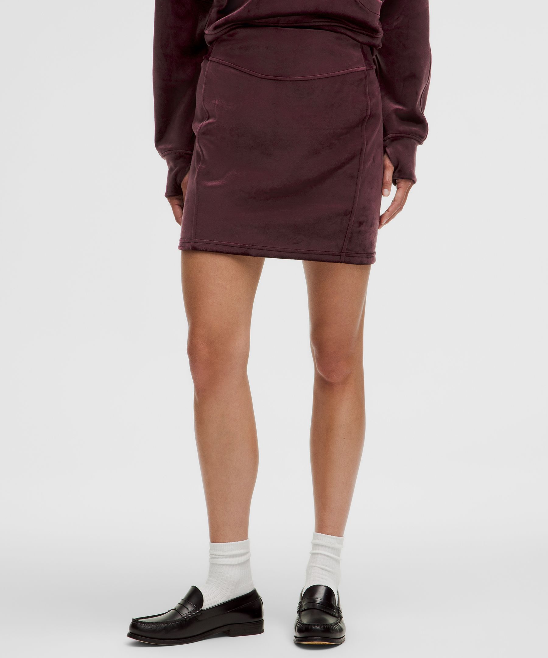 Scuba High-Rise Mini Skirt Velvet