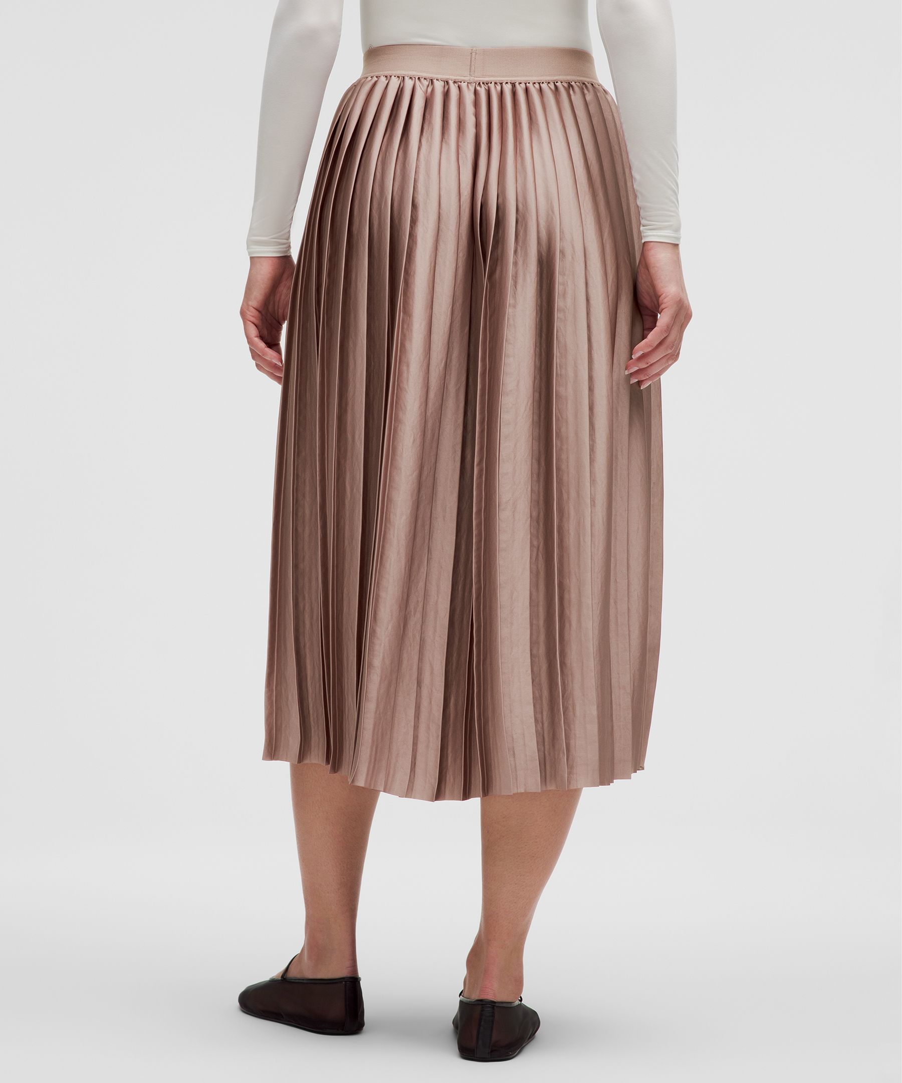 Thumbnail of Satin Pleated Midi Skirt