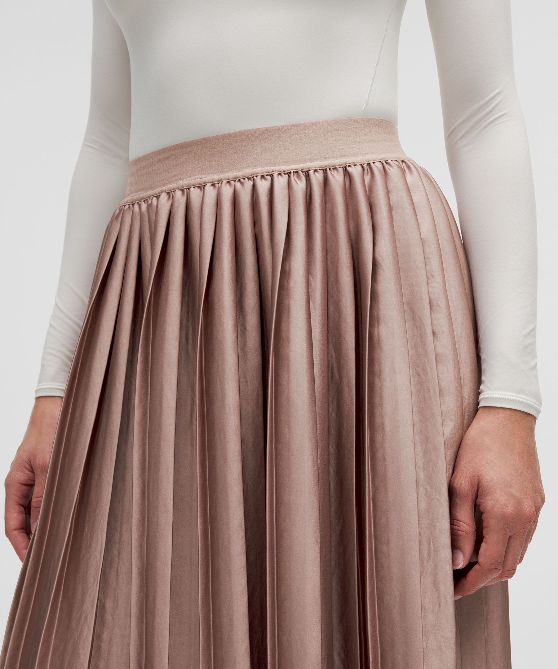 Thumbnail of Satin Pleated Midi Skirt