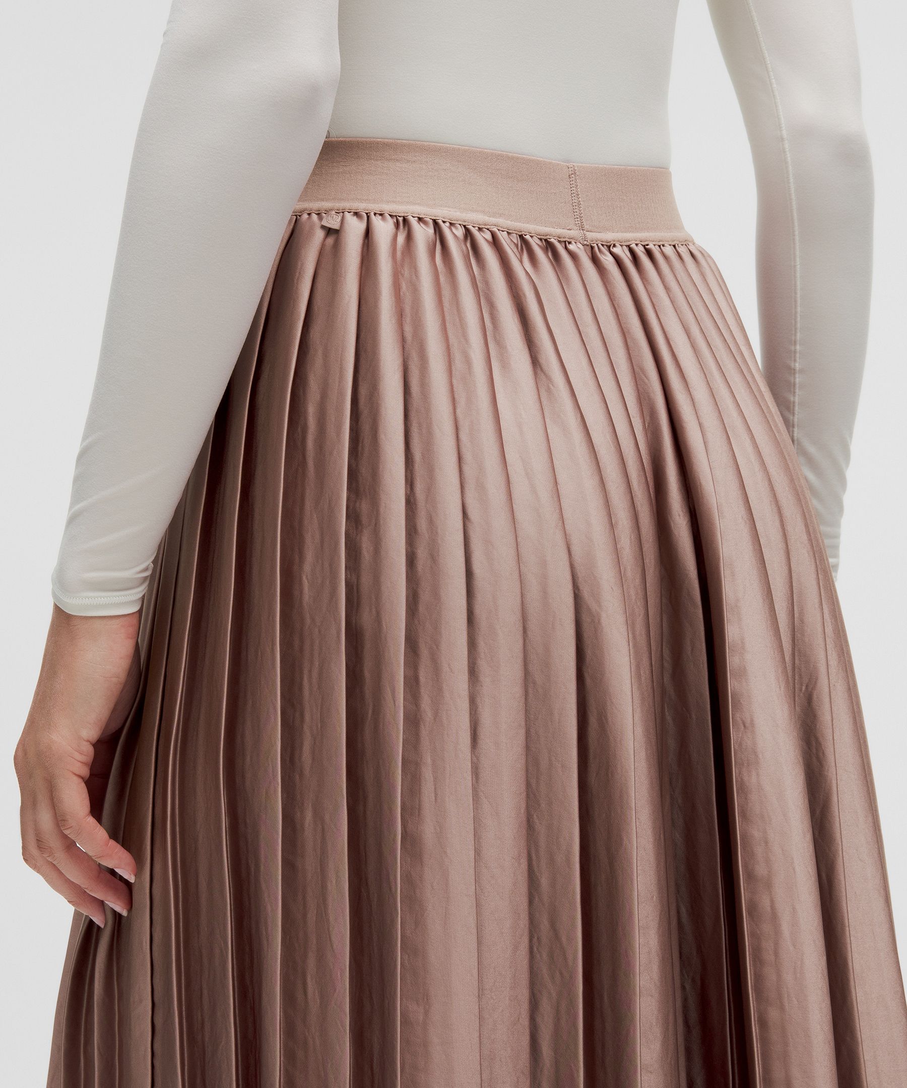 Thumbnail of Satin Pleated Midi Skirt