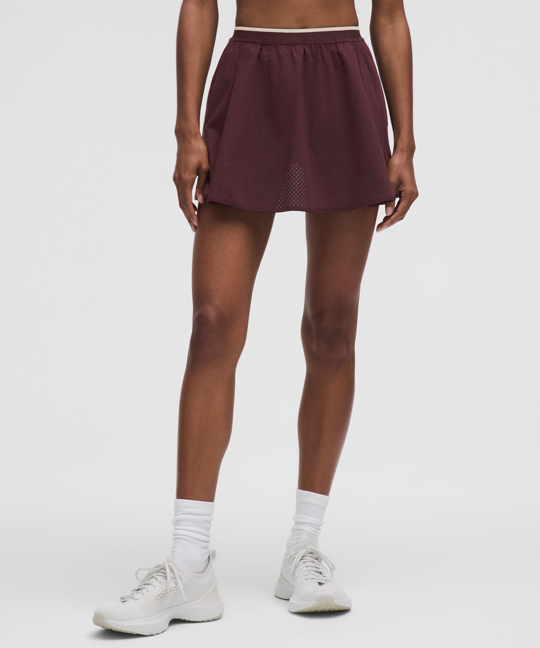 Perforated Narrow Waistband Tennis Skirt | Women's Skirts