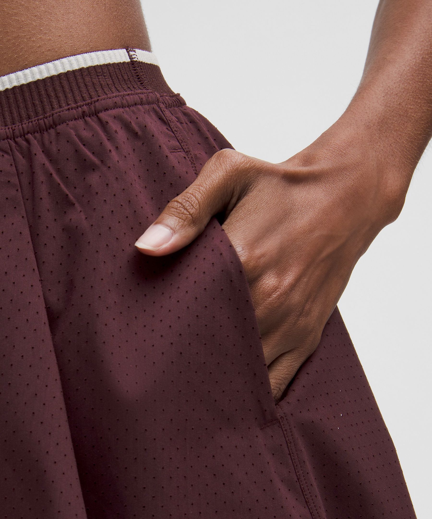 Perforated Narrow Waistband Tennis Skirt