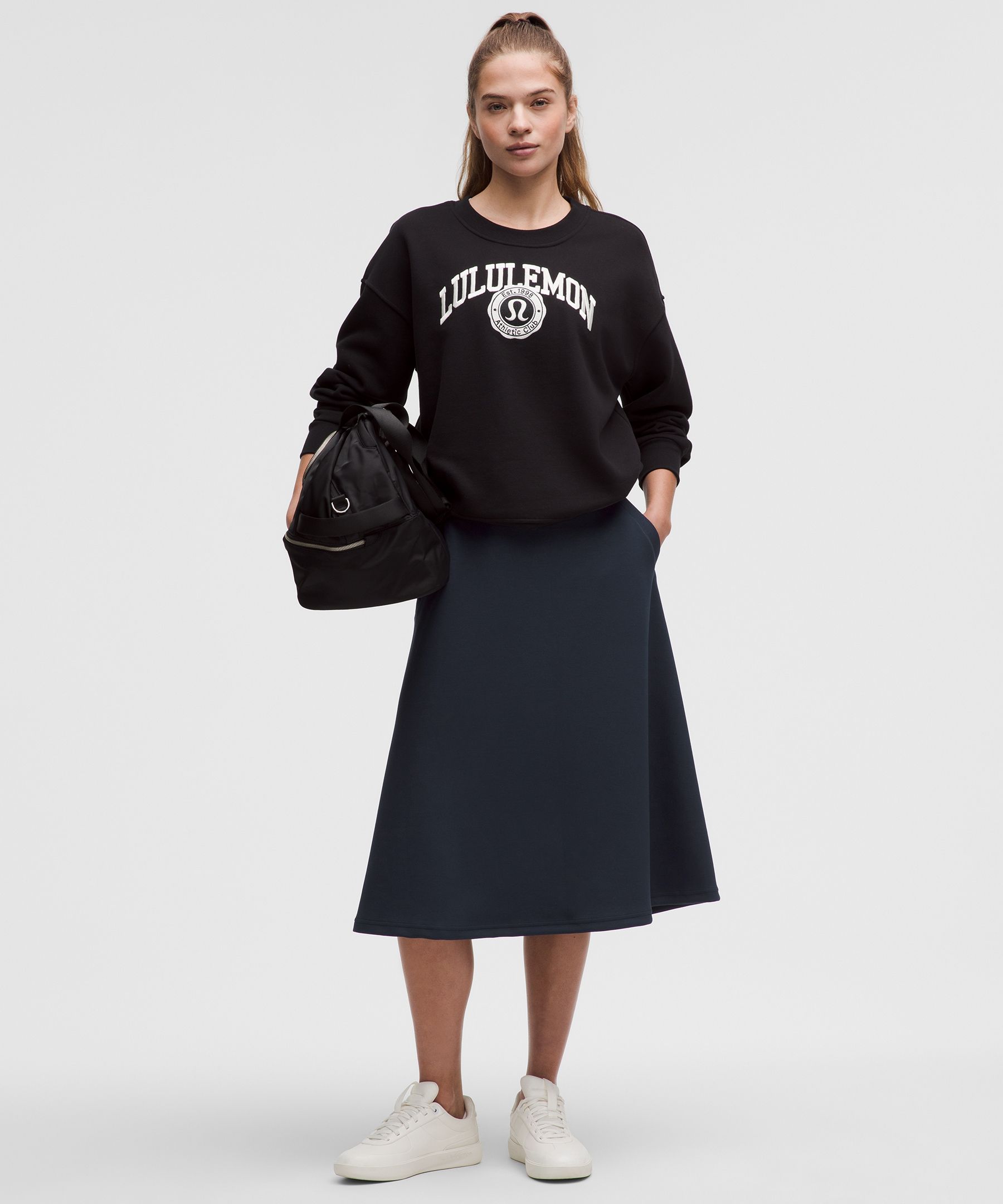 Lululemon Modal-blend High-rise A-line Midi Skirt