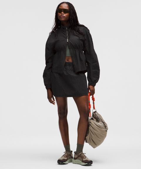 Lululemon Crinkle Nylon High-Rise Mini Skirt