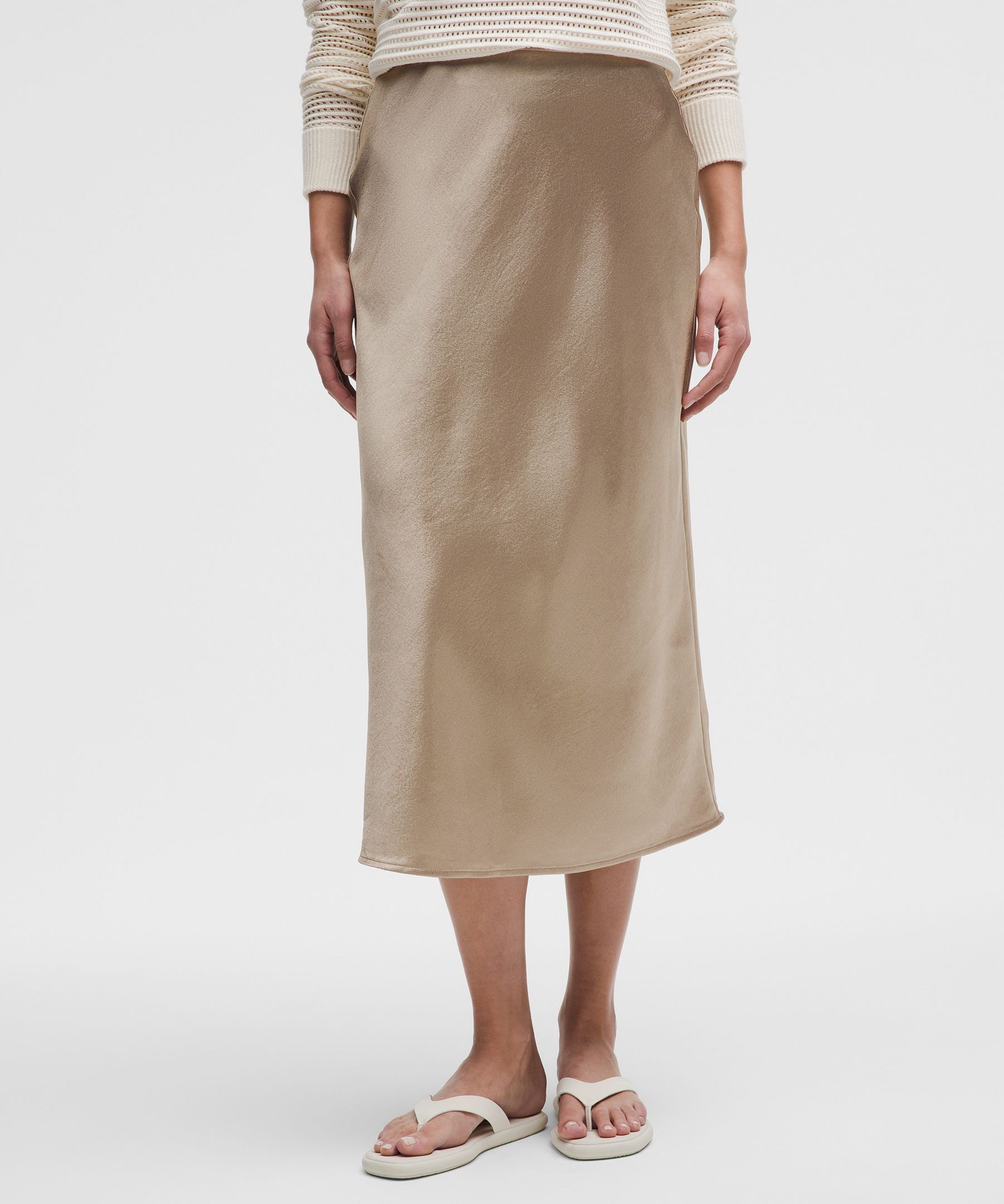 Satin Midi Skirt