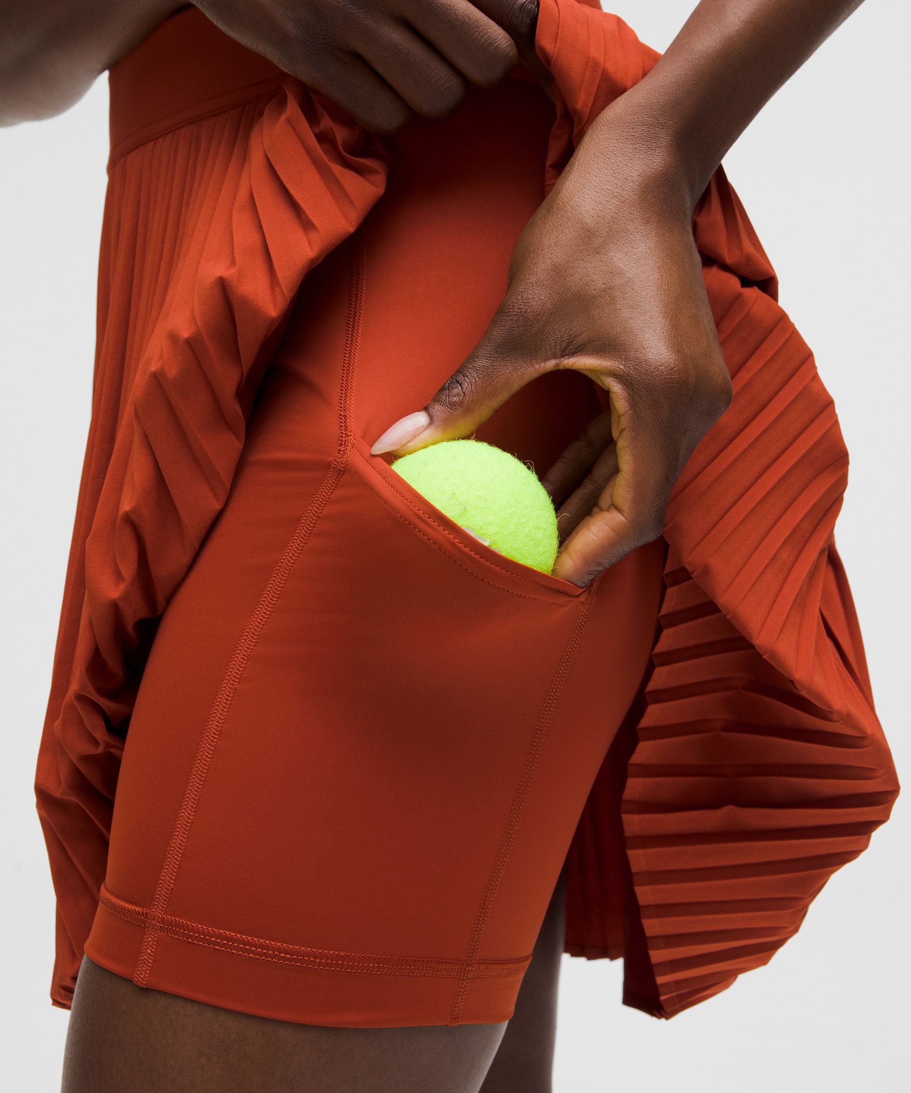 Pleated High-Rise Knee-Length Tennis Skirt | Women's Skirts