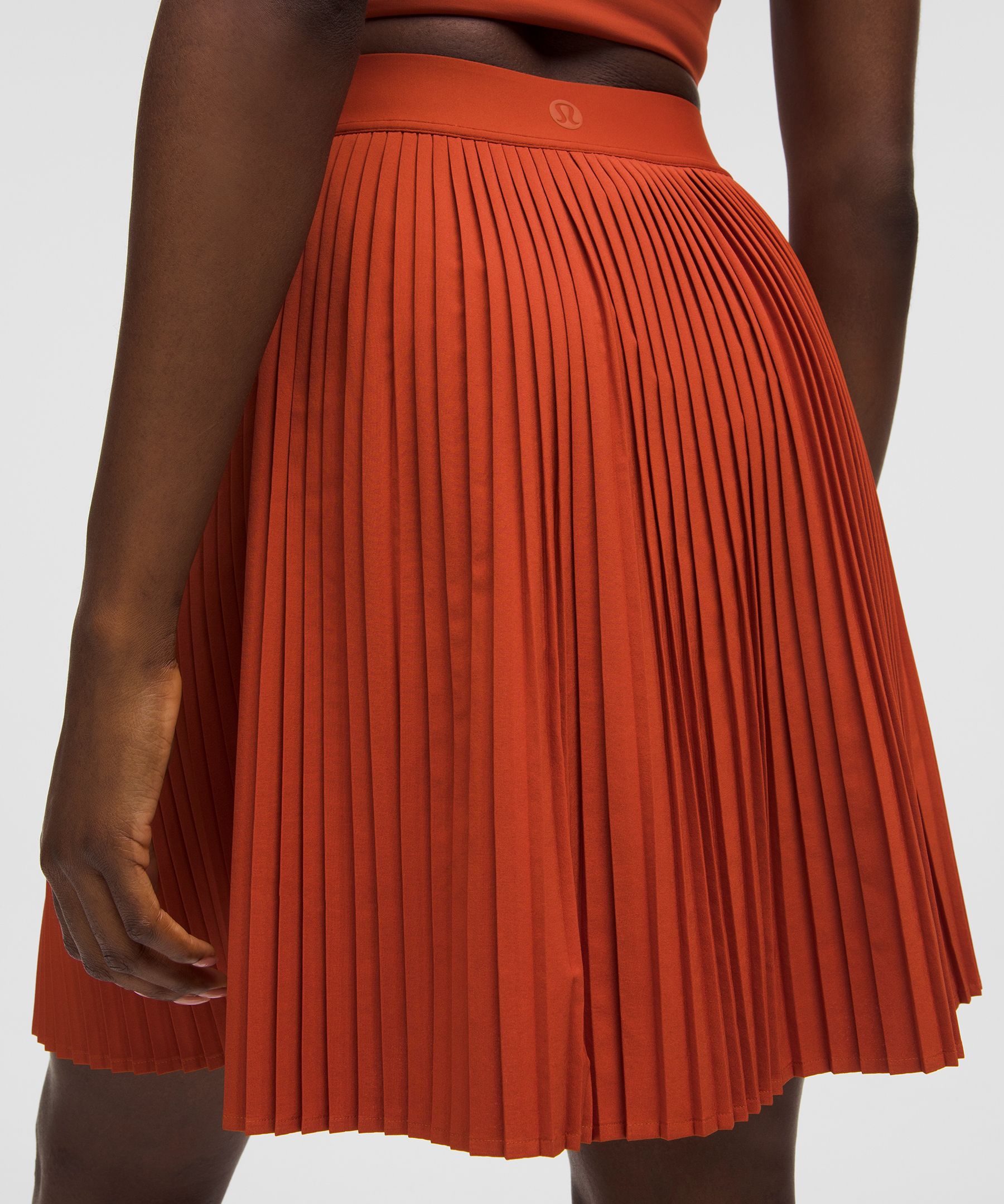 Pleated High-Rise Knee-Length Tennis Skirt | Women's Skirts