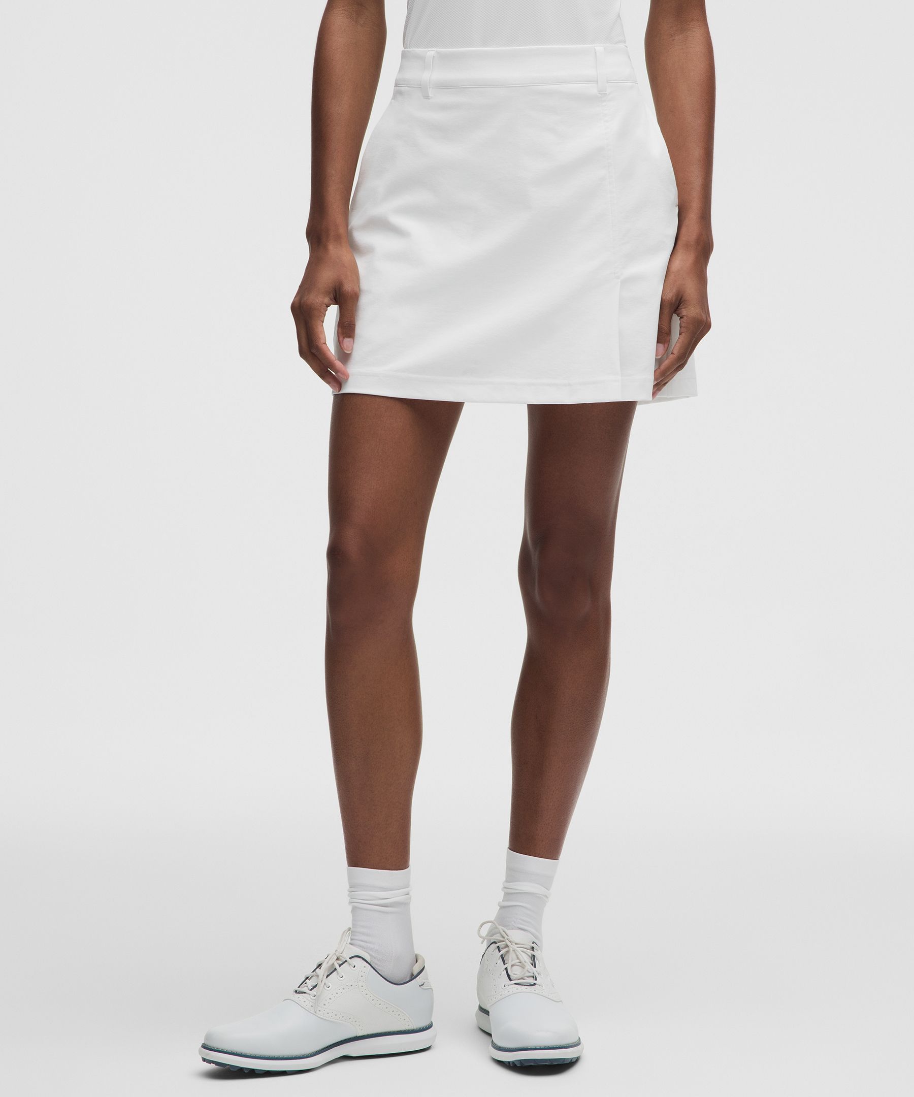 Stretch Twill Front Pleat Golf Skirt *Embroidered Logo
