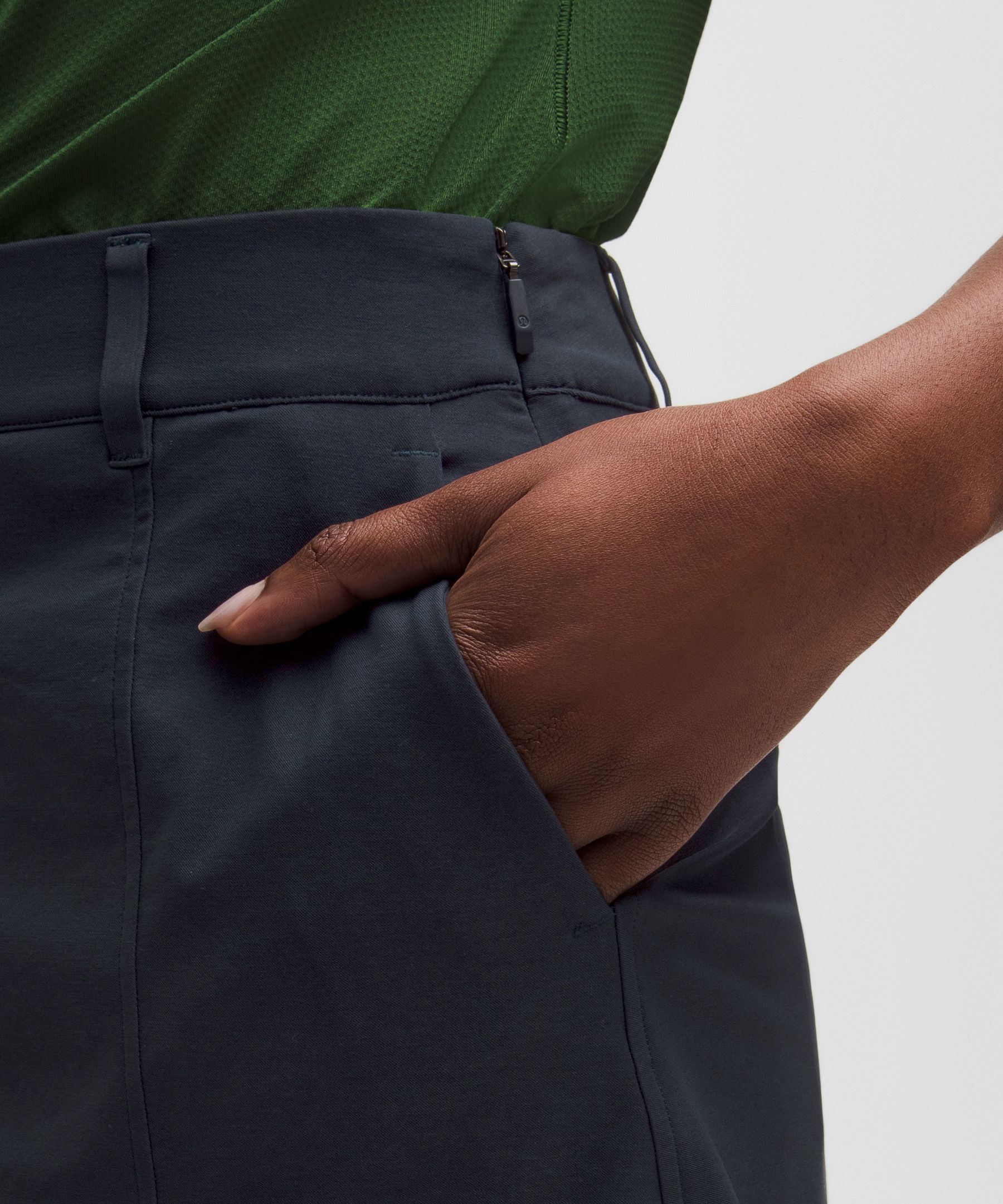 Stretch Twill Front Pleat Golf Skirt