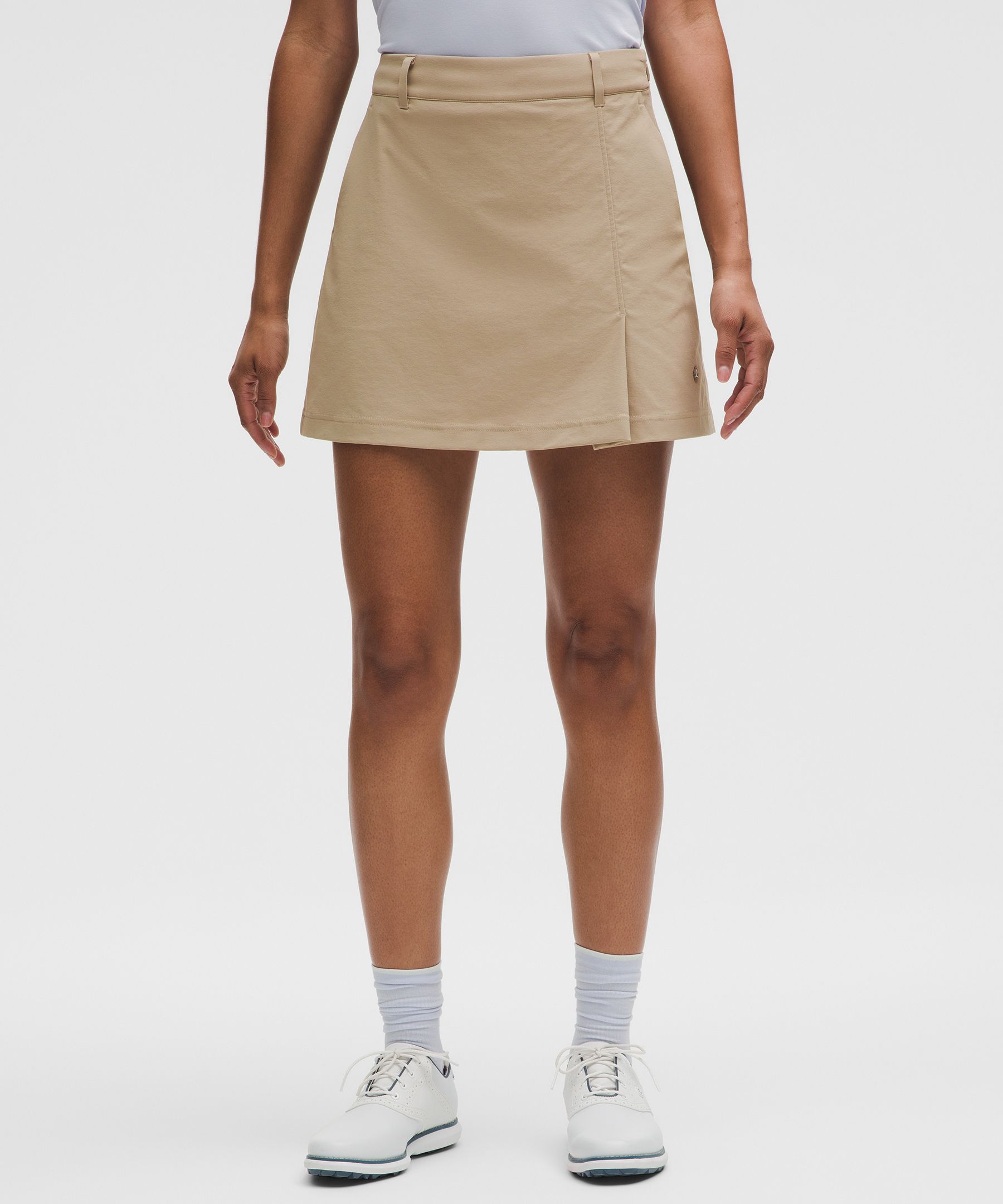 Stretch Twill Front Pleat Golf Skirt *Embroidered Logo
