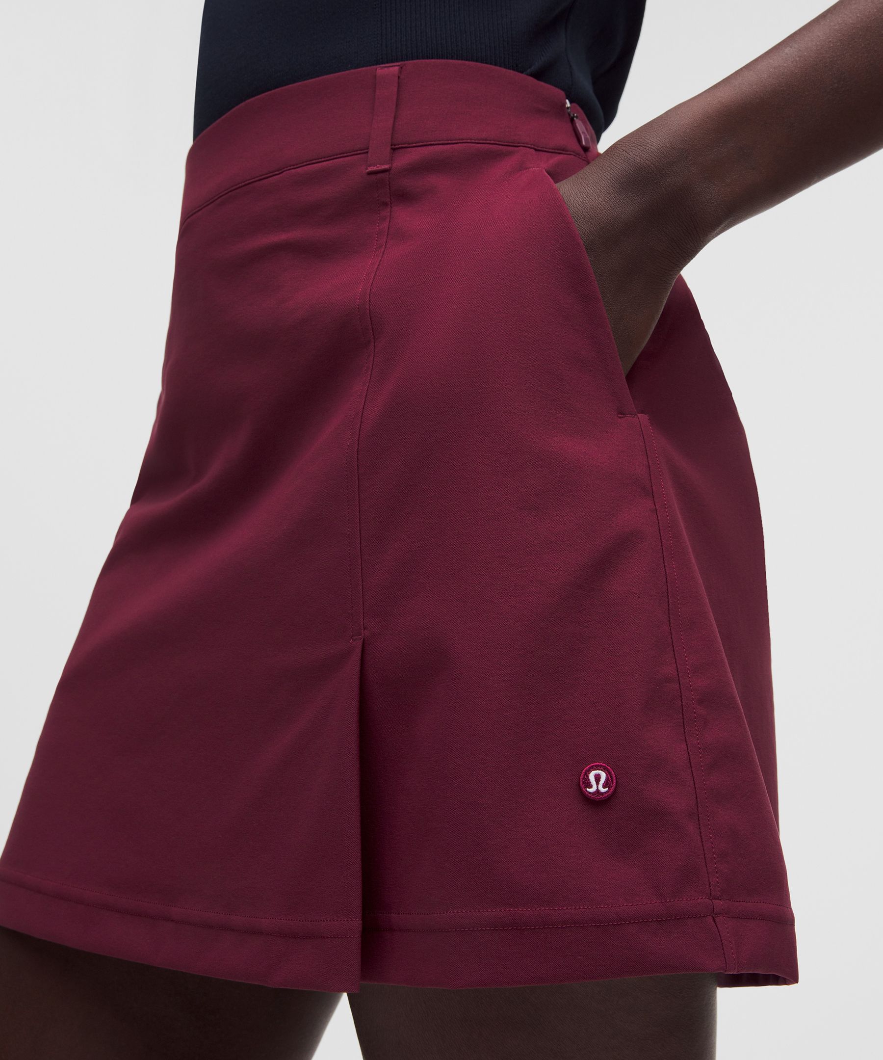 Stretch Twill Front Pleat Golf Skirt