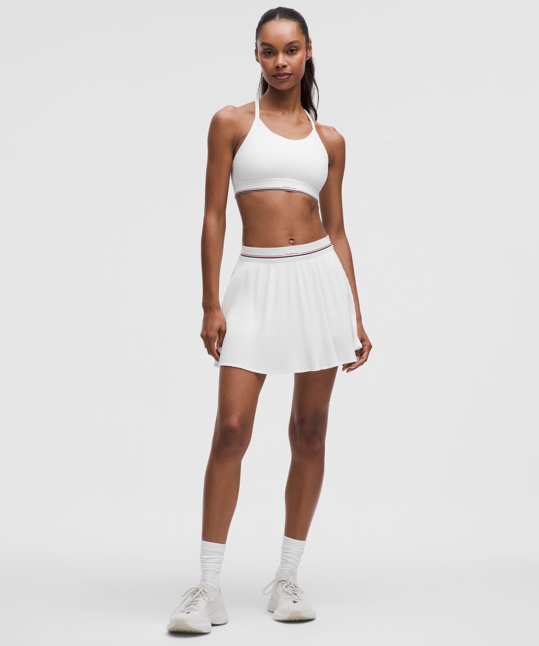Logo-Waist Micro-Pleat Mid-Rise Tennis Skirt *Long | Women's
