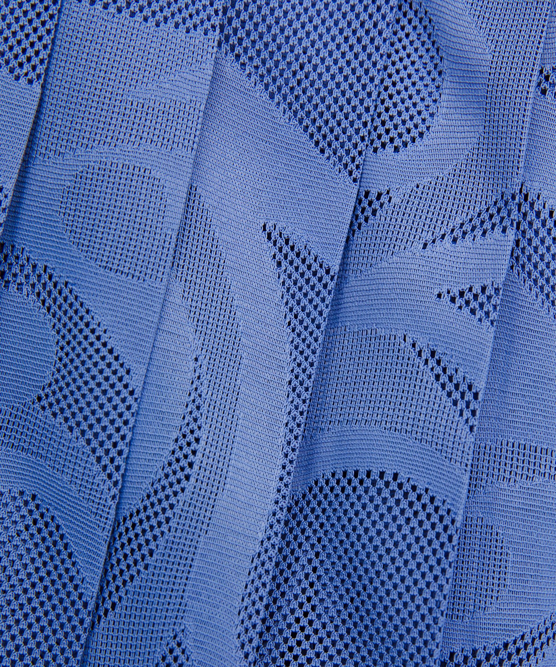Paisley-Mesh High-Rise Tennis Skirt