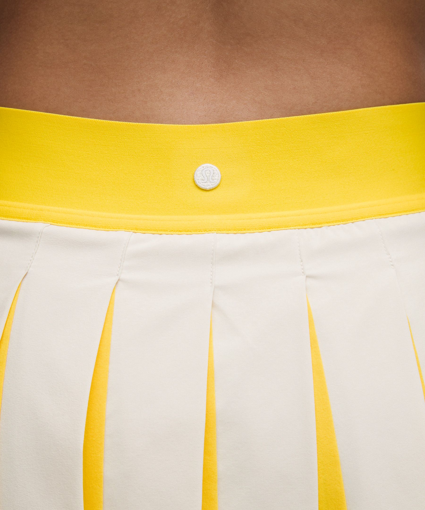 Peek-A-Boo Pleat Mid-Rise Tennis Skirt