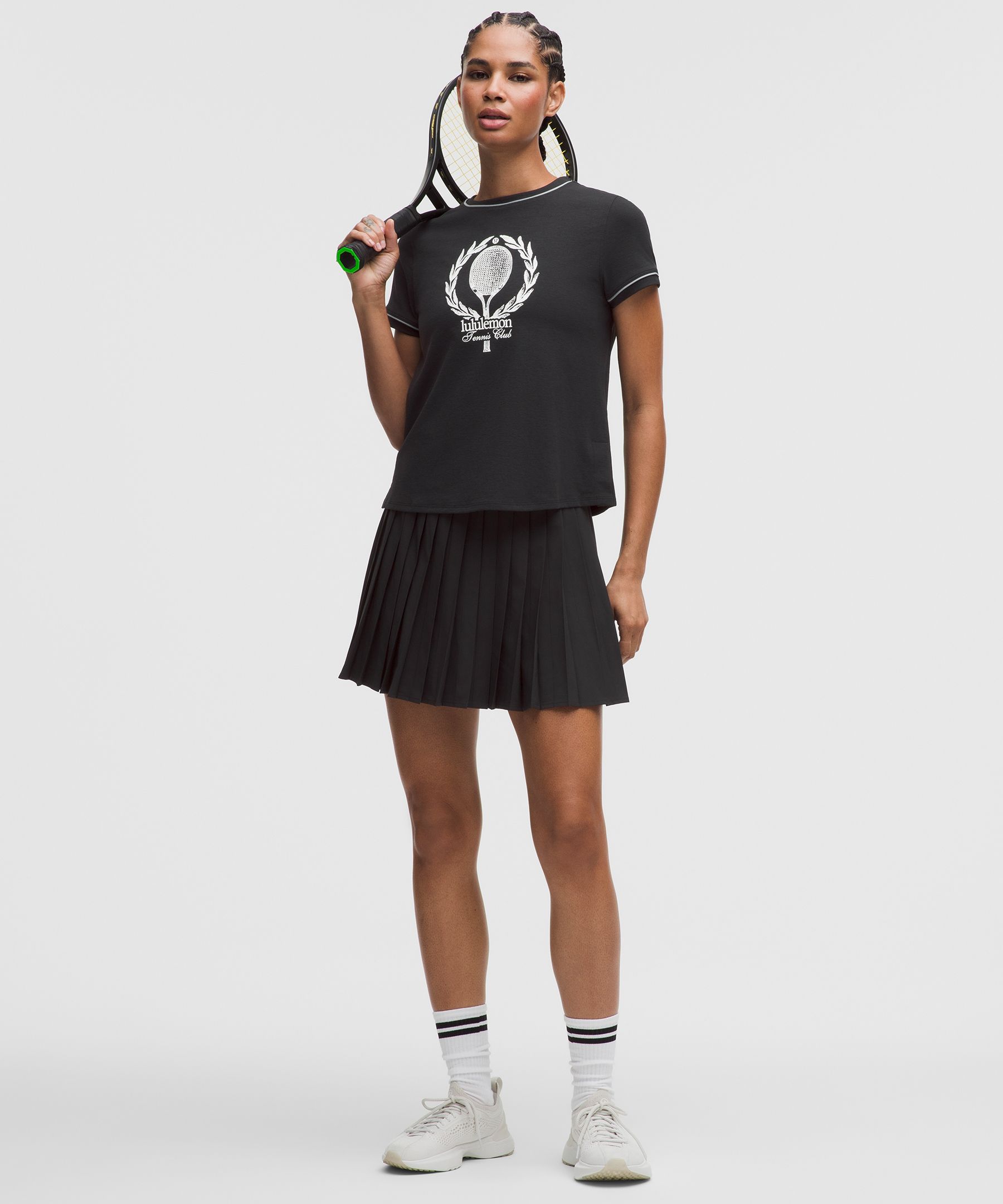 High-Rise Pleated Tennis Skirt