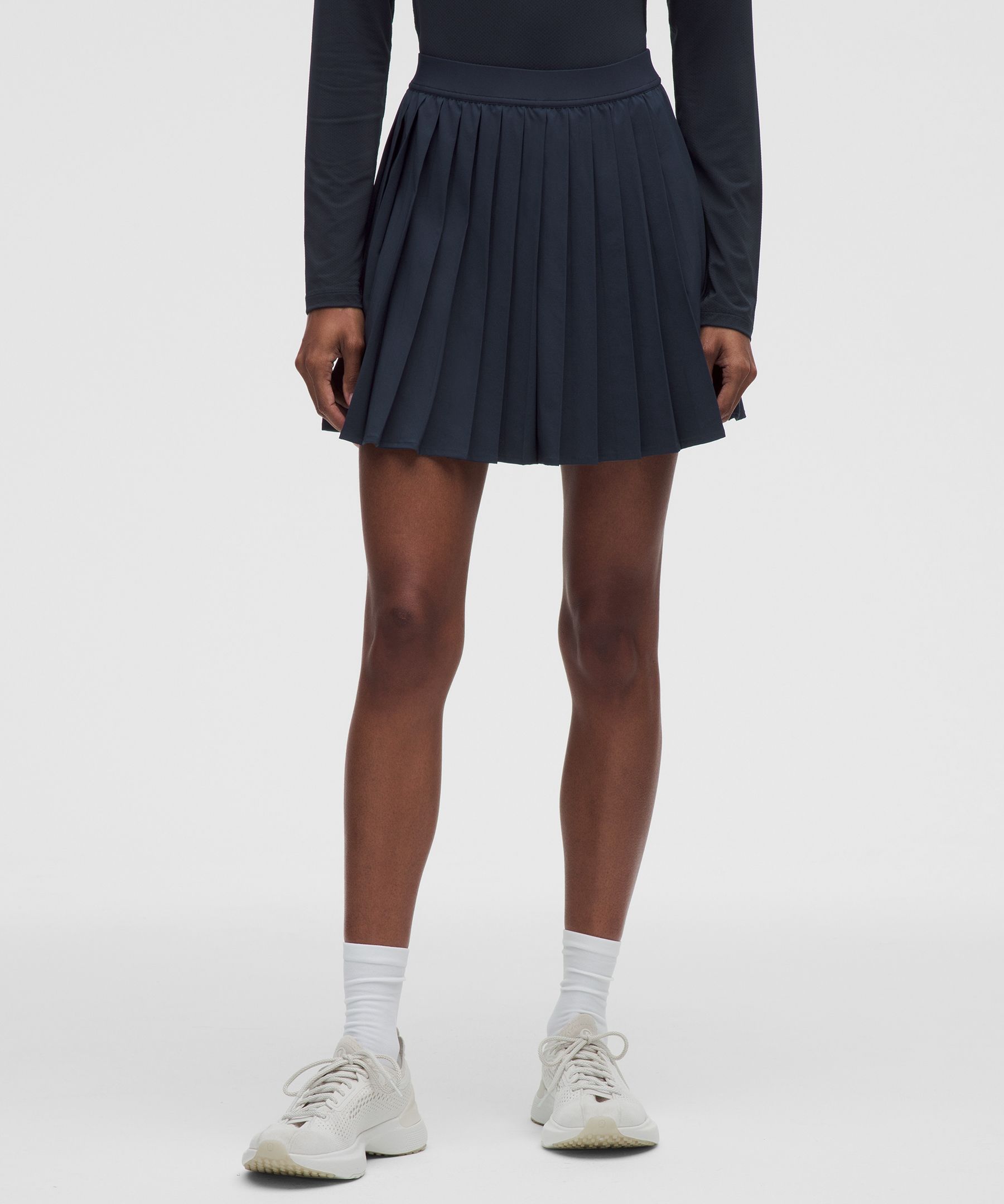 Jupe de tennis pliss&eacute;e taille haute *Longue