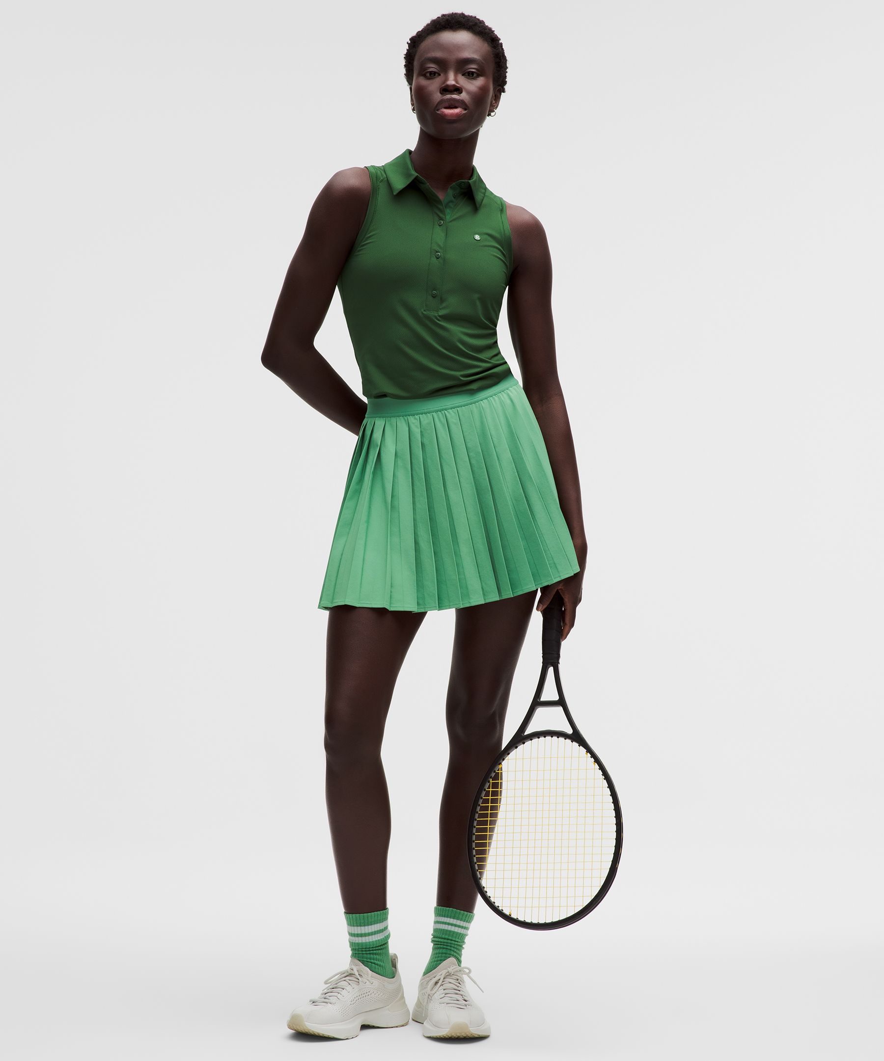 High-Rise Pleated Tennis Skirt 