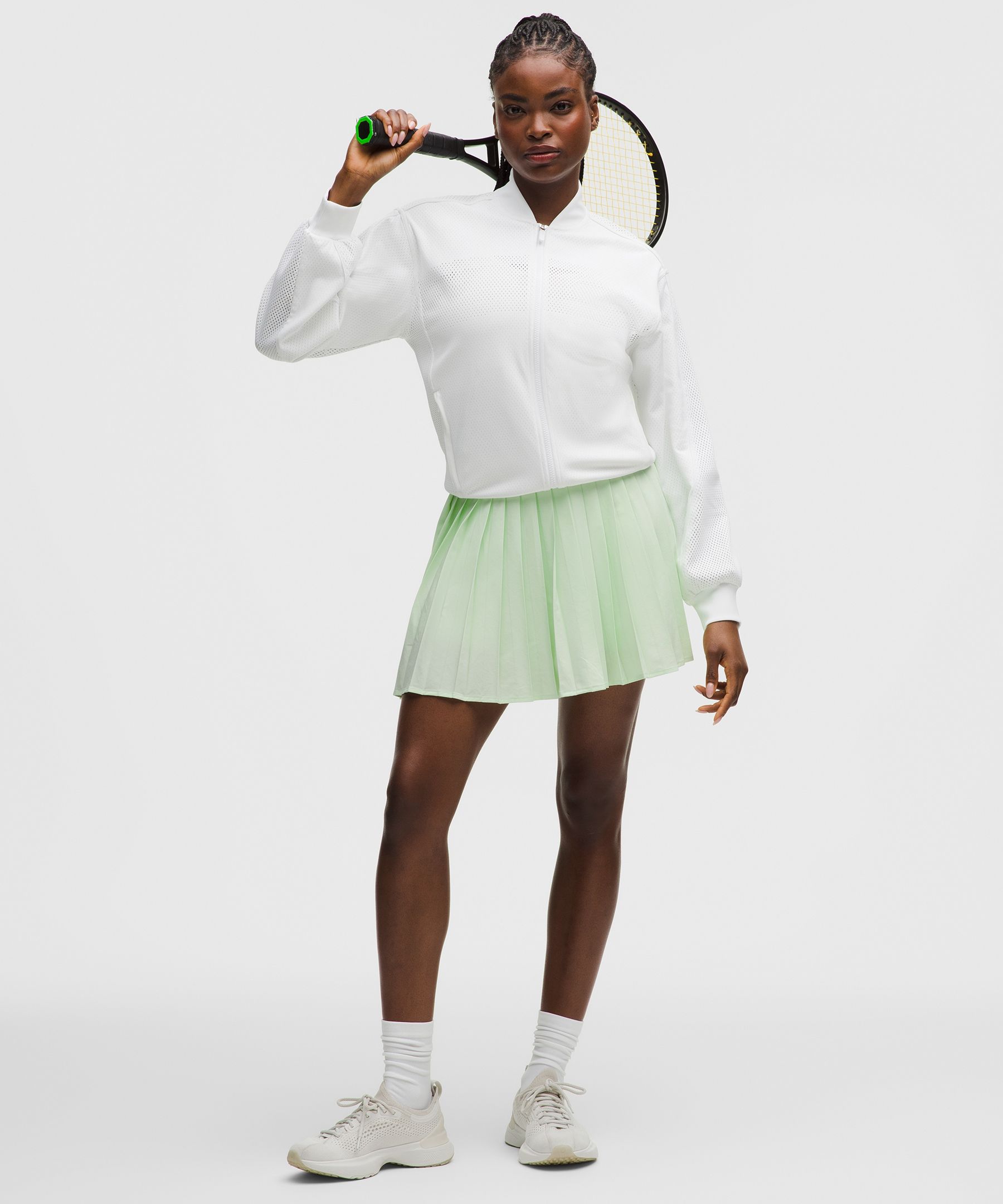 lululemon – Women’s High-Rise Pleated Tennis Skirt Long – Color Green/Pastel – Size 4