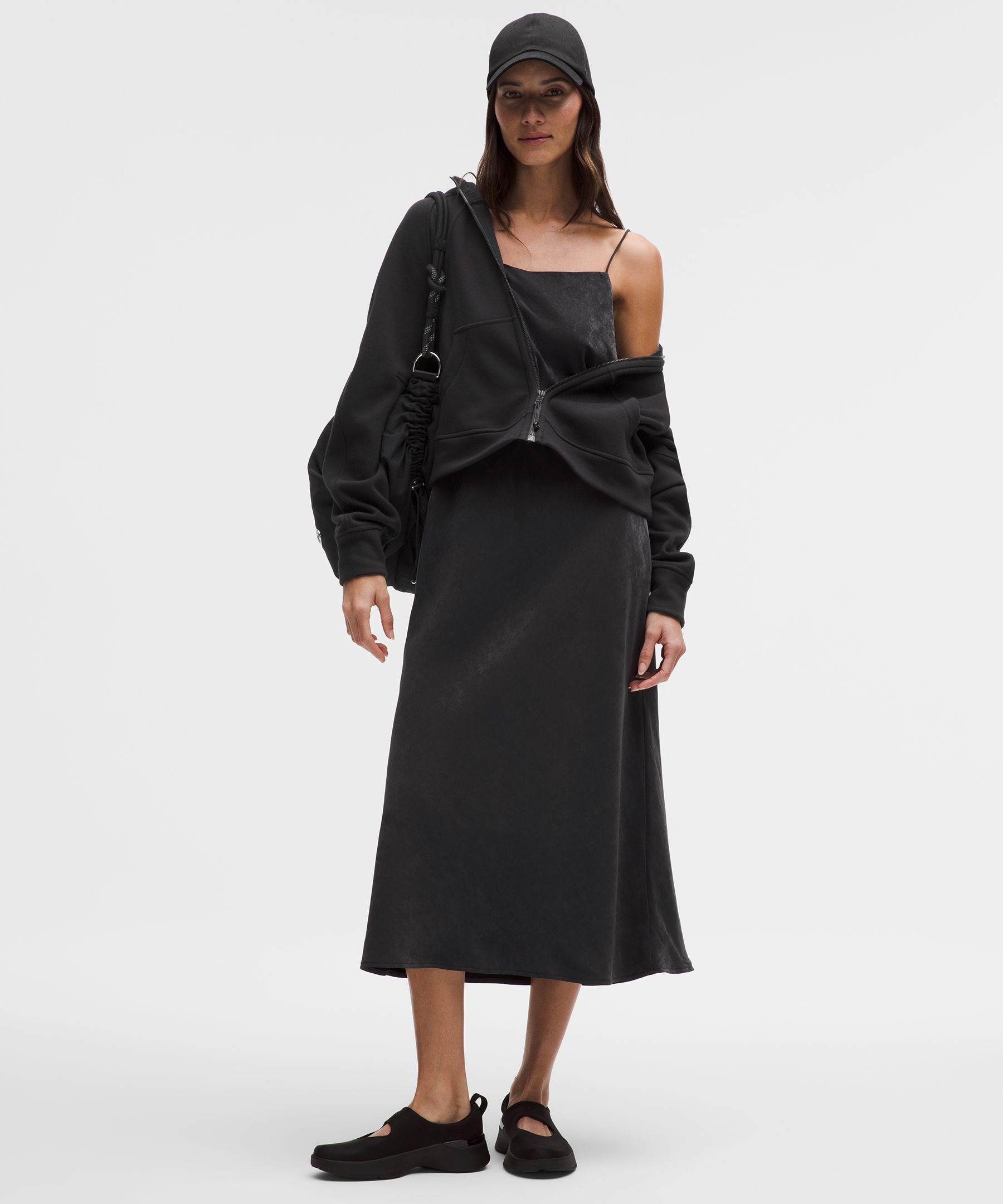 サテンストレッチ ウエストミディスカート | スカート | Lululemon JP