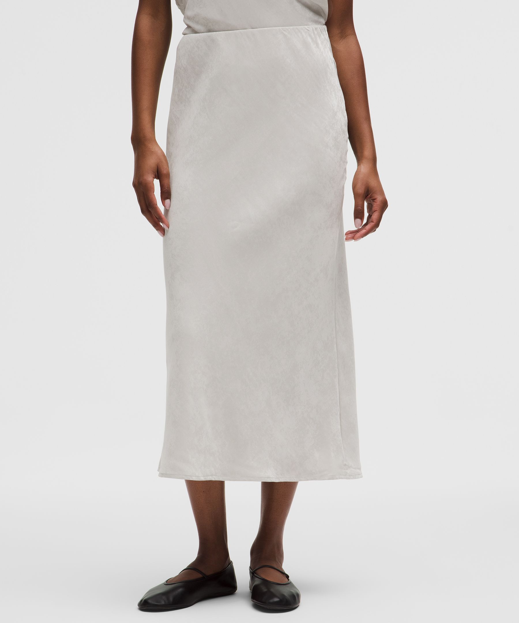 サテンストレッチ ウエストミディスカート | スカート | Lululemon JP