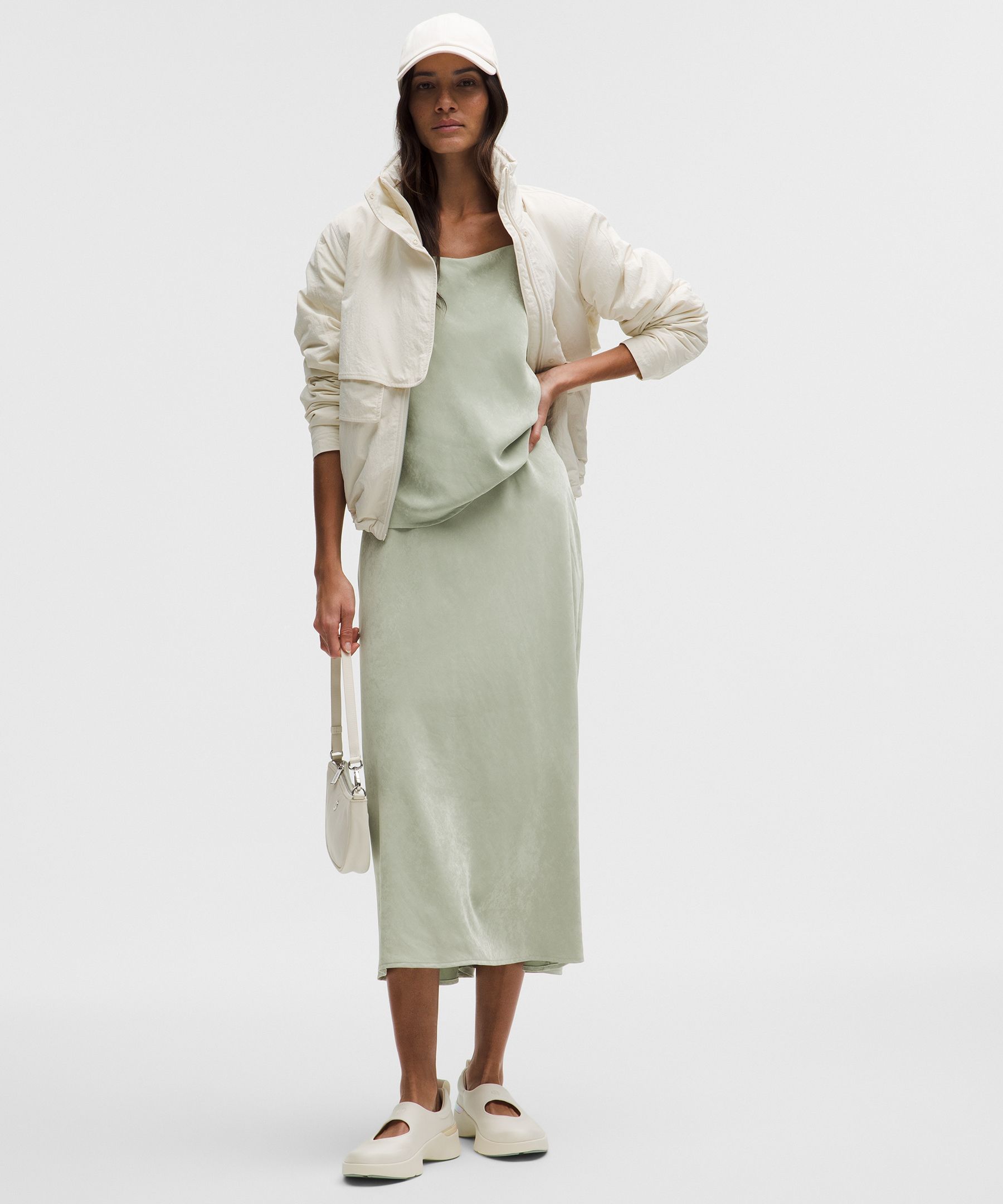 サテンストレッチ ウエストミディスカート | スカート | Lululemon JP