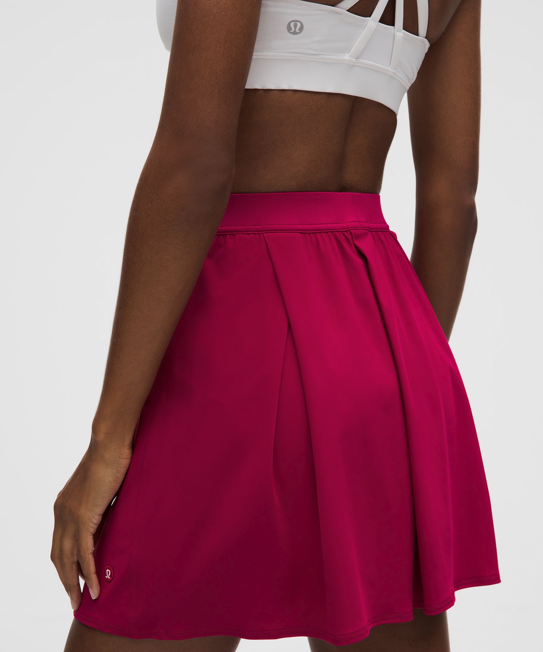 Lululemon Angled-pleat High-rise Tennis Skirt In Pink
