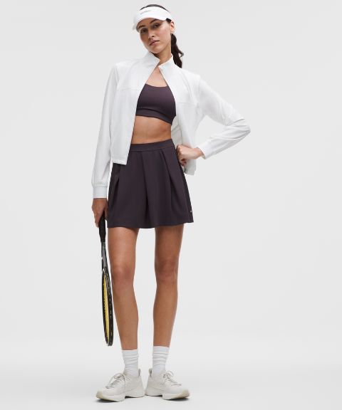 Женская теннисная юбка Lululemon Angled-Pleat с высокой посадкой
