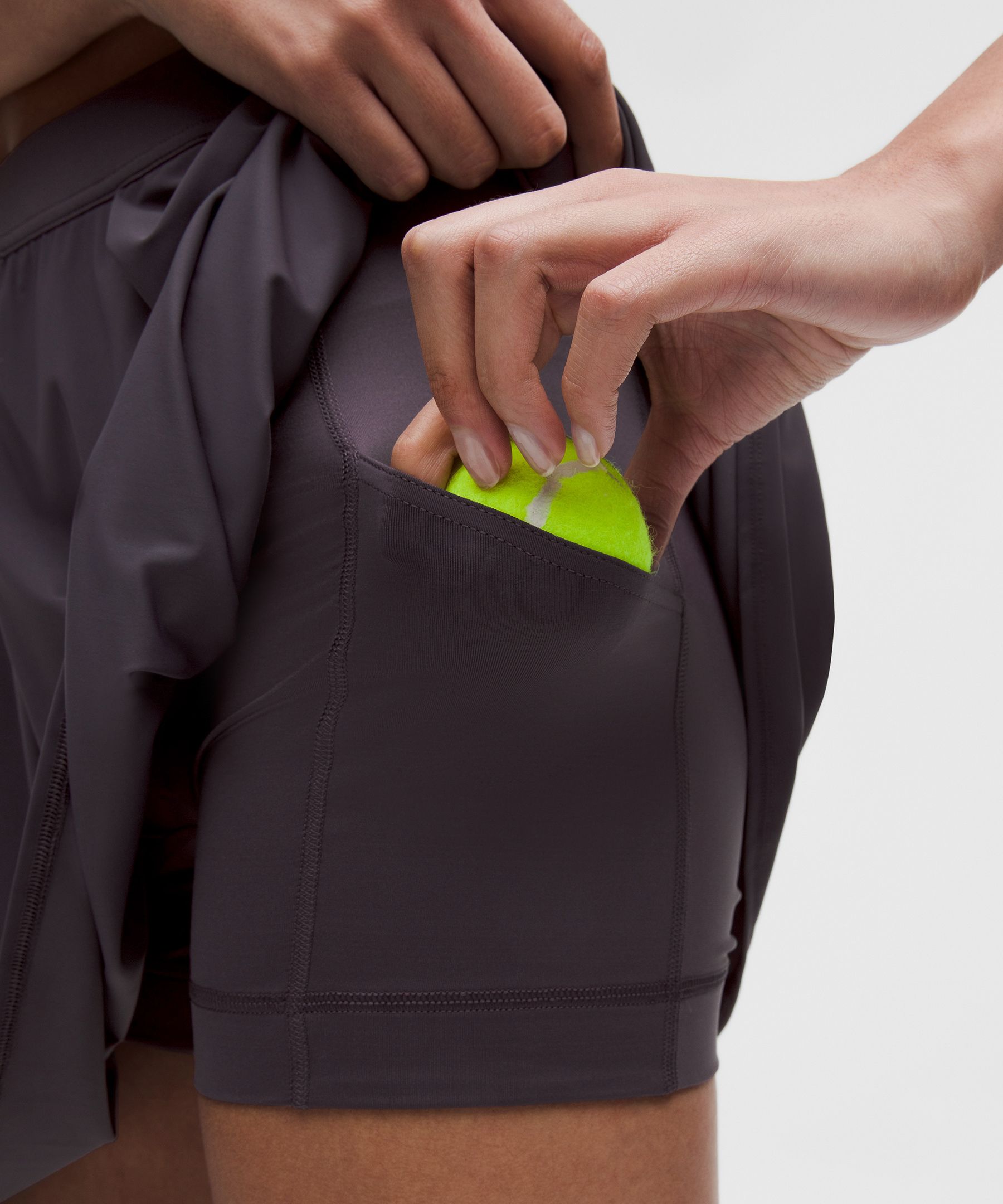 Lululemon Angled-pleat High-rise Tennis Skirt In Black