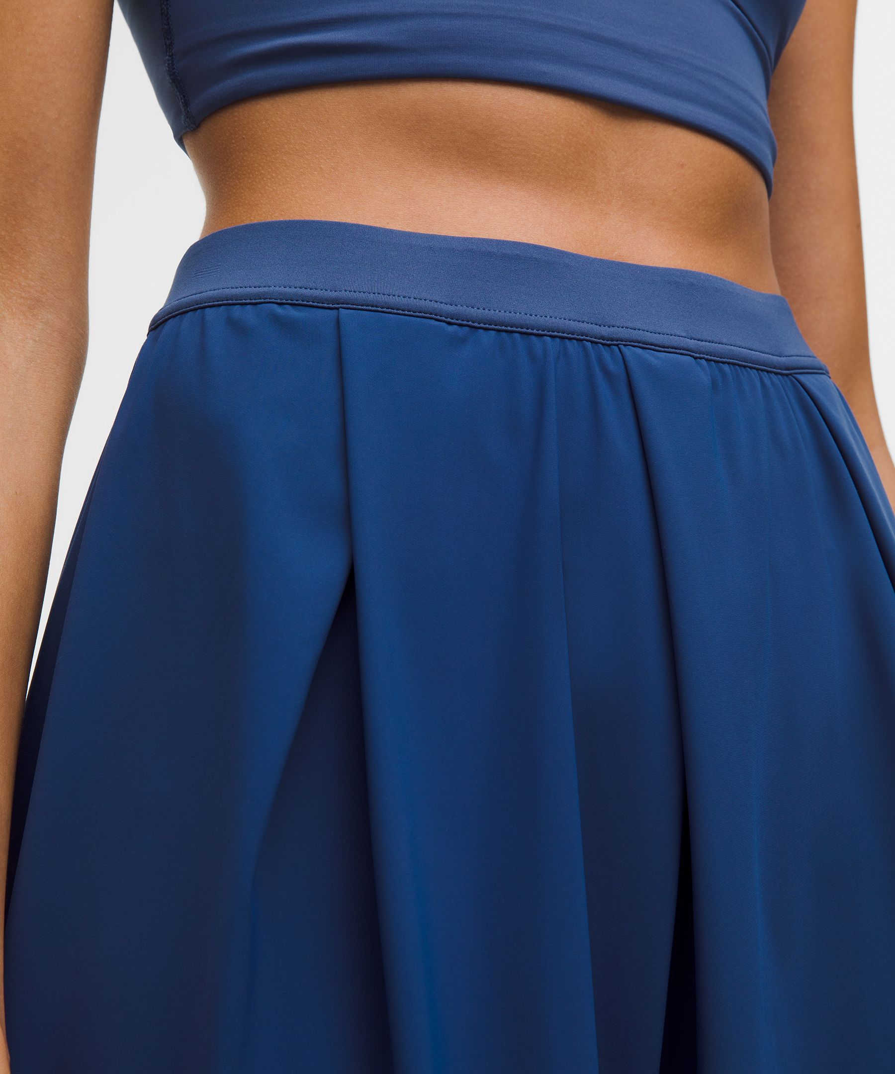 Lululemon Angled-pleat High-rise Tennis Skirt In Blue