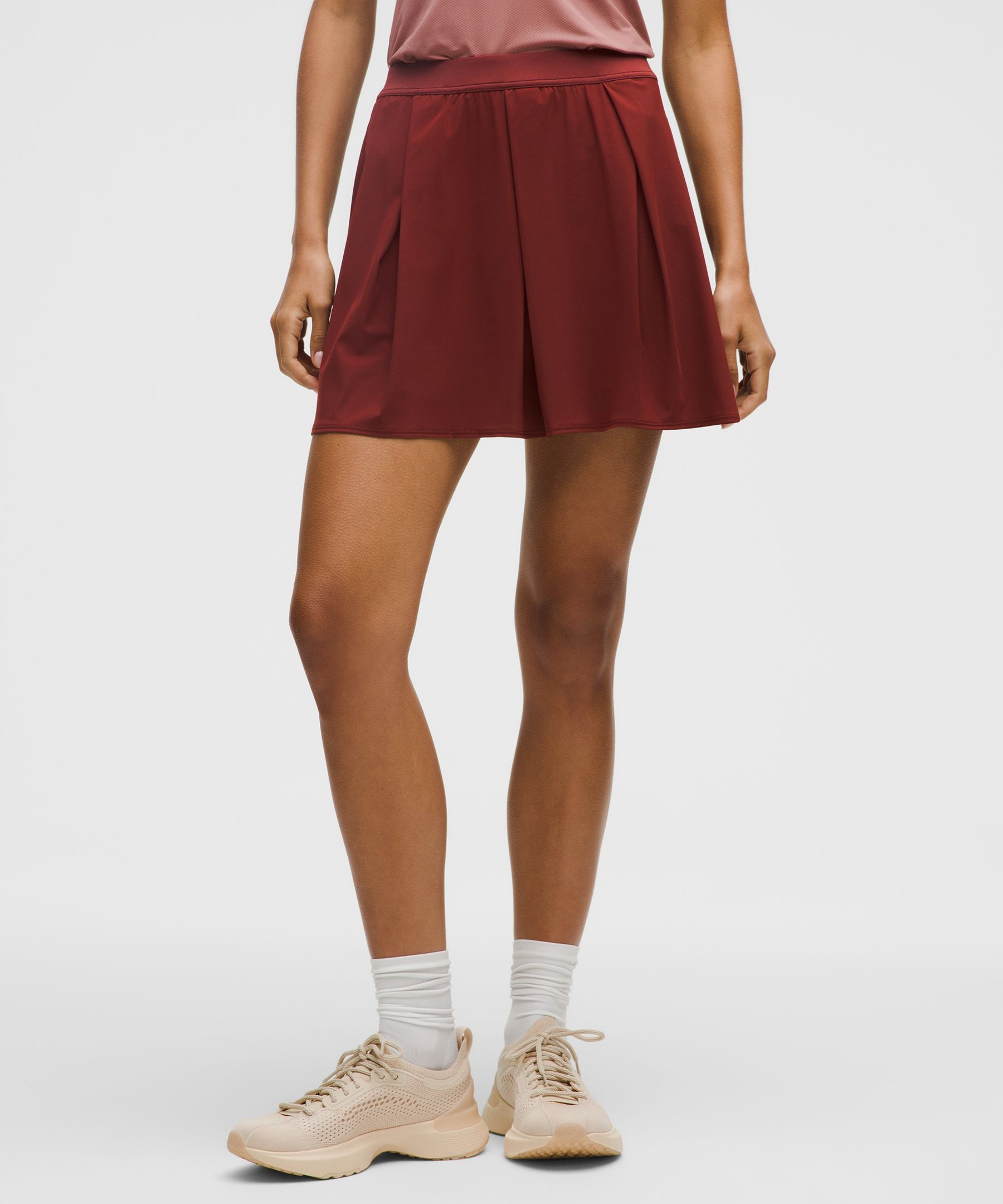 Lululemon Angled-pleat High-rise Tennis Skirt In Pink