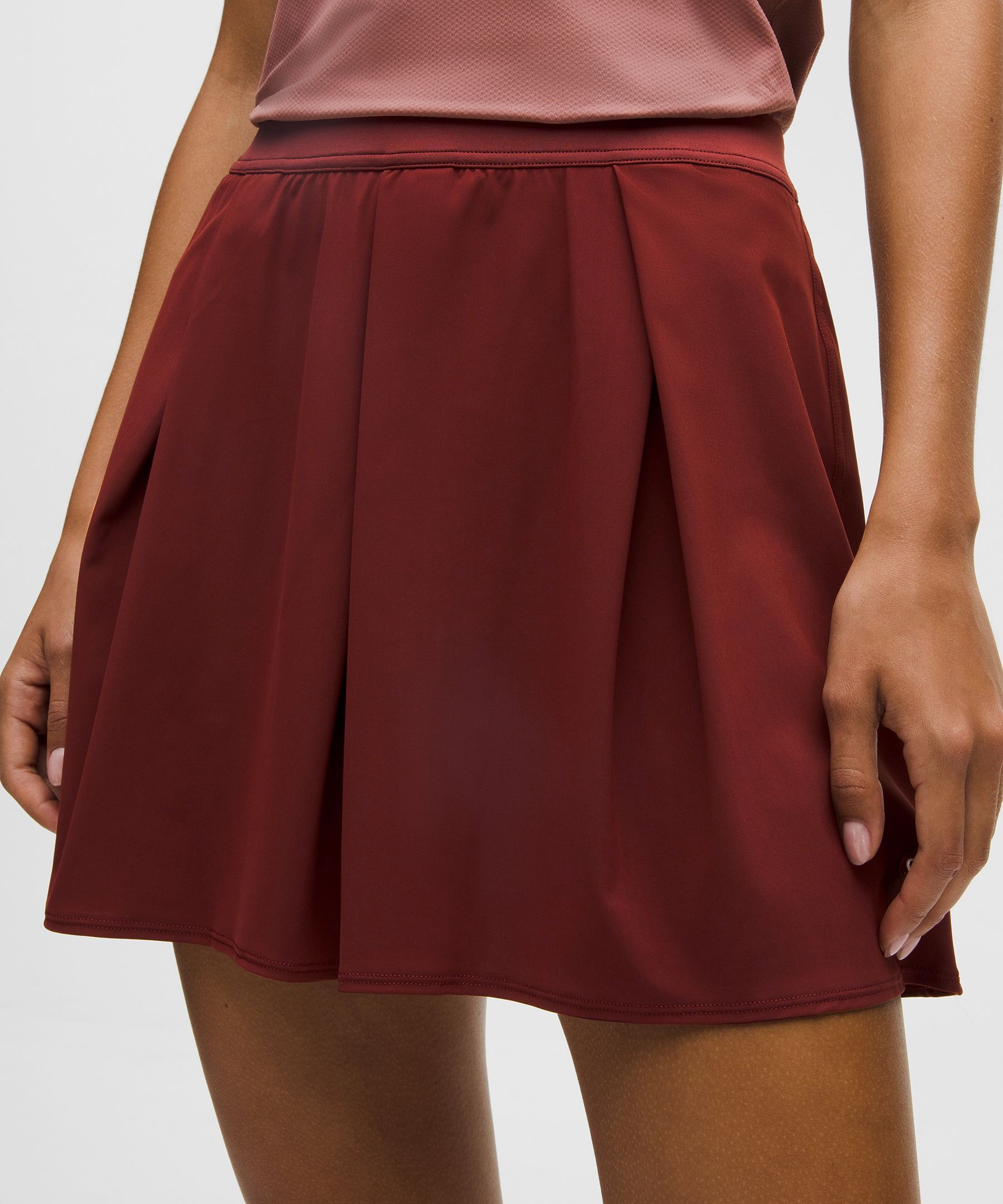 Lululemon Angled-pleat High-rise Tennis Skirt In Pink