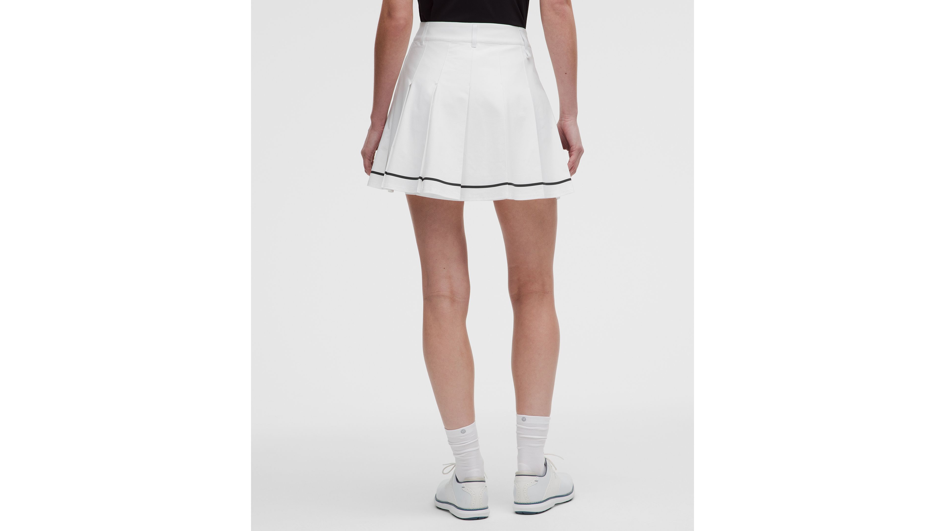 Box-Pleat High-Rise A-line Golf Skirt