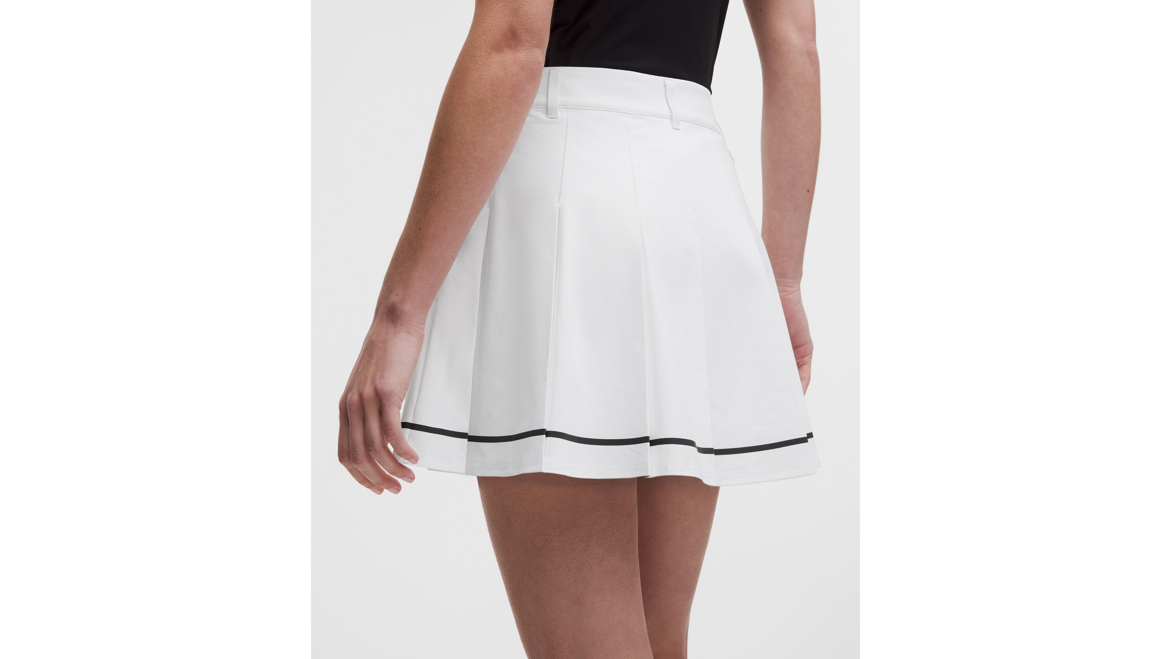 Box-Pleat High-Rise A-line Golf Skirt