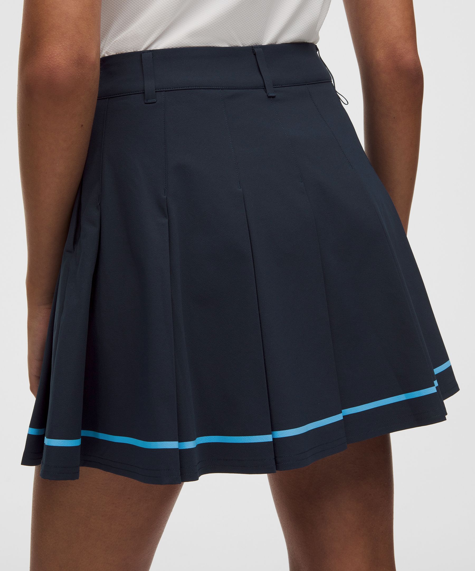 Box-Pleat High-Rise A-line Golf Skirt