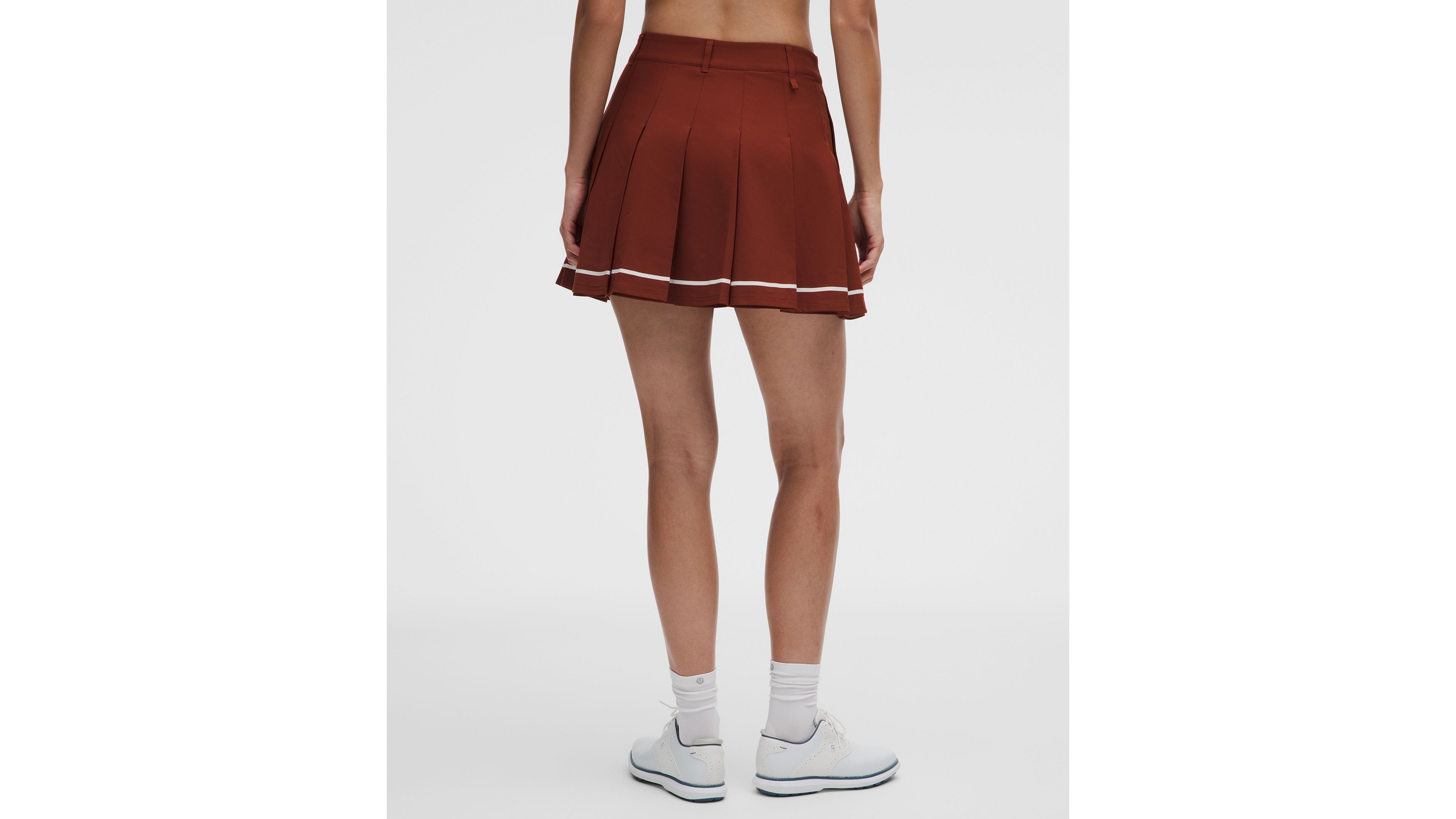 Box-Pleat High-Rise A-line Golf Skirt
