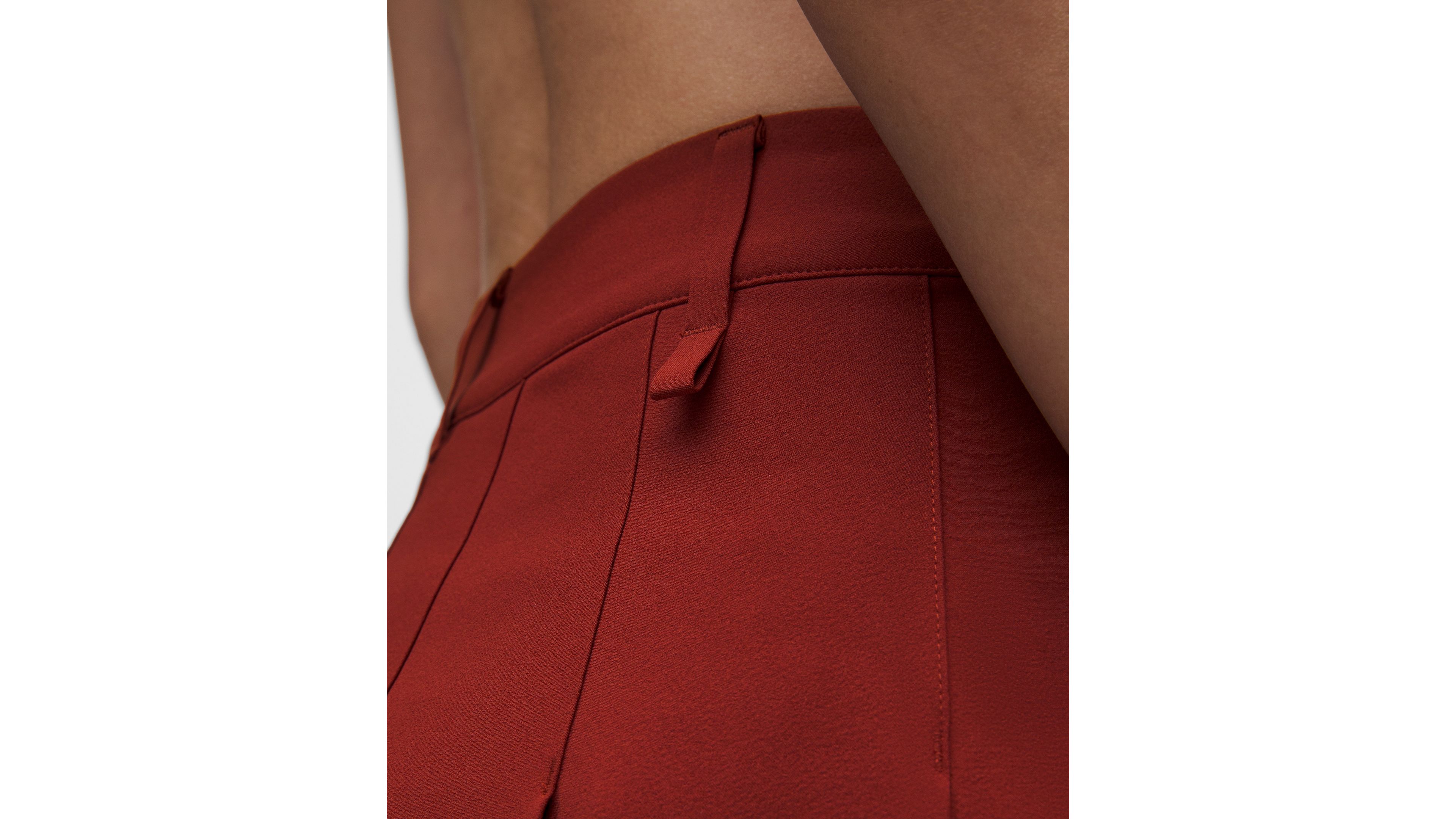 Box-Pleat High-Rise A-line Golf Skirt