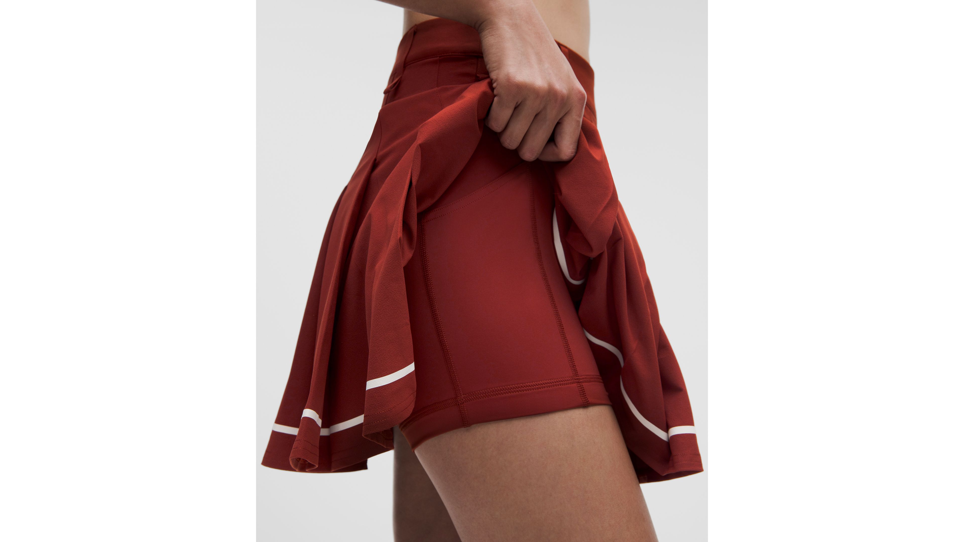 Box-Pleat High-Rise A-line Golf Skirt