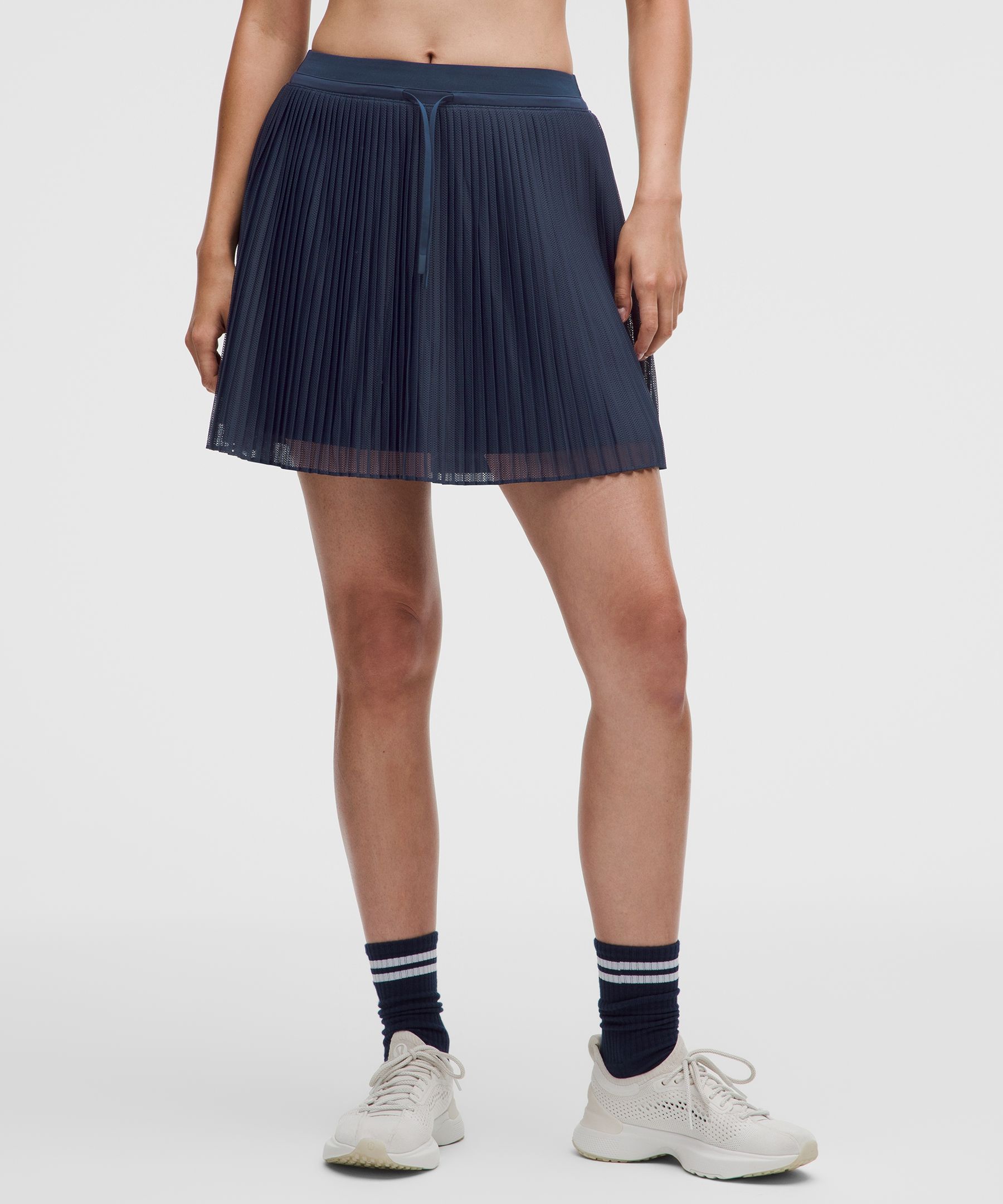 Falda de talle alto plisada Ace Advantage para tenis *Larga