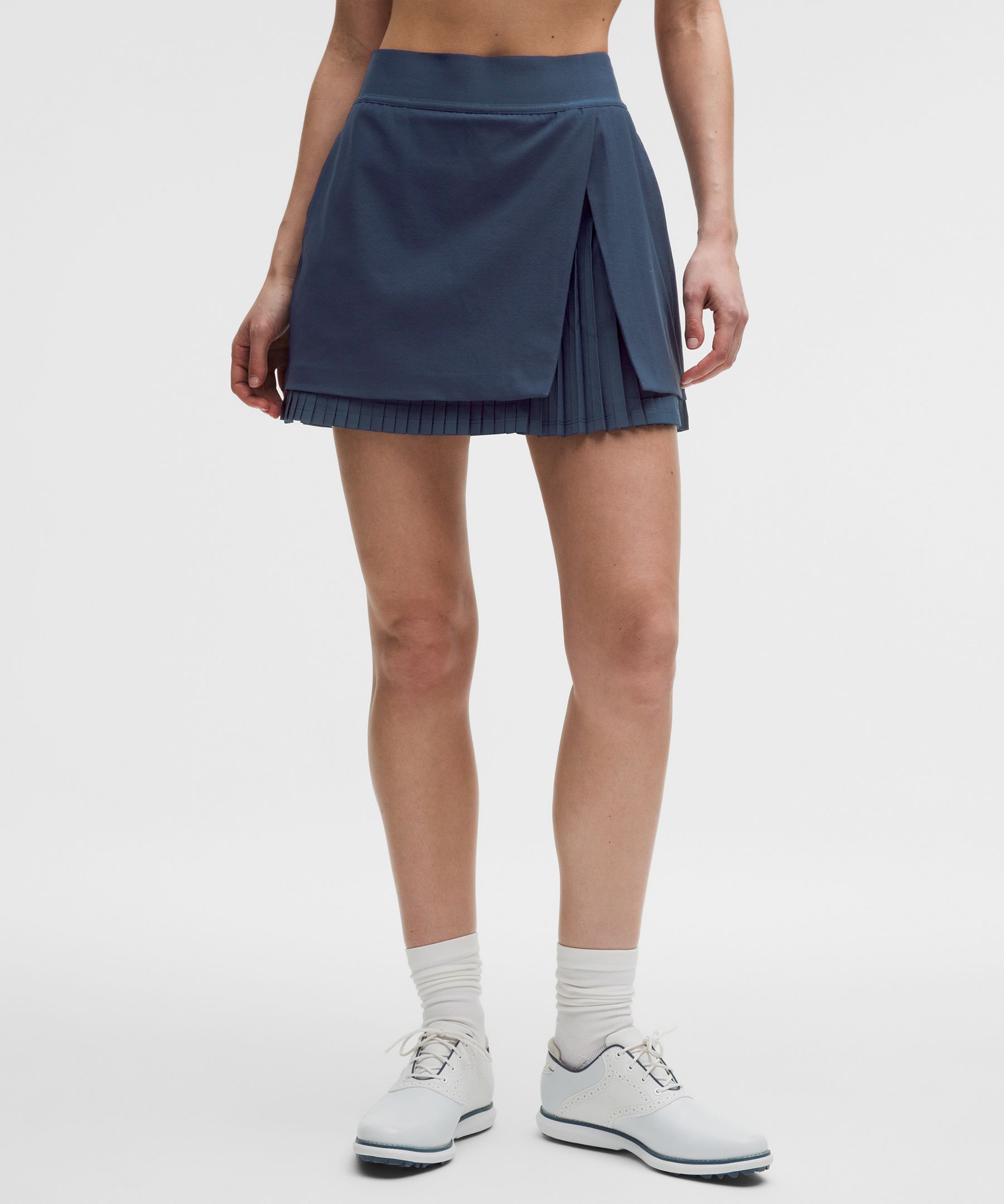 Water-Repellent Pleated High-Rise Golf Skirt