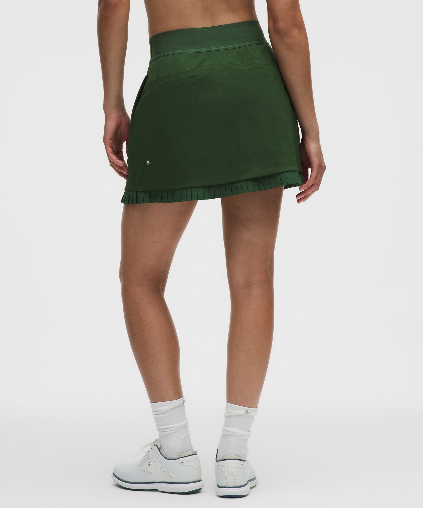Water-Repellent Pleated High-Rise Golf Skirt