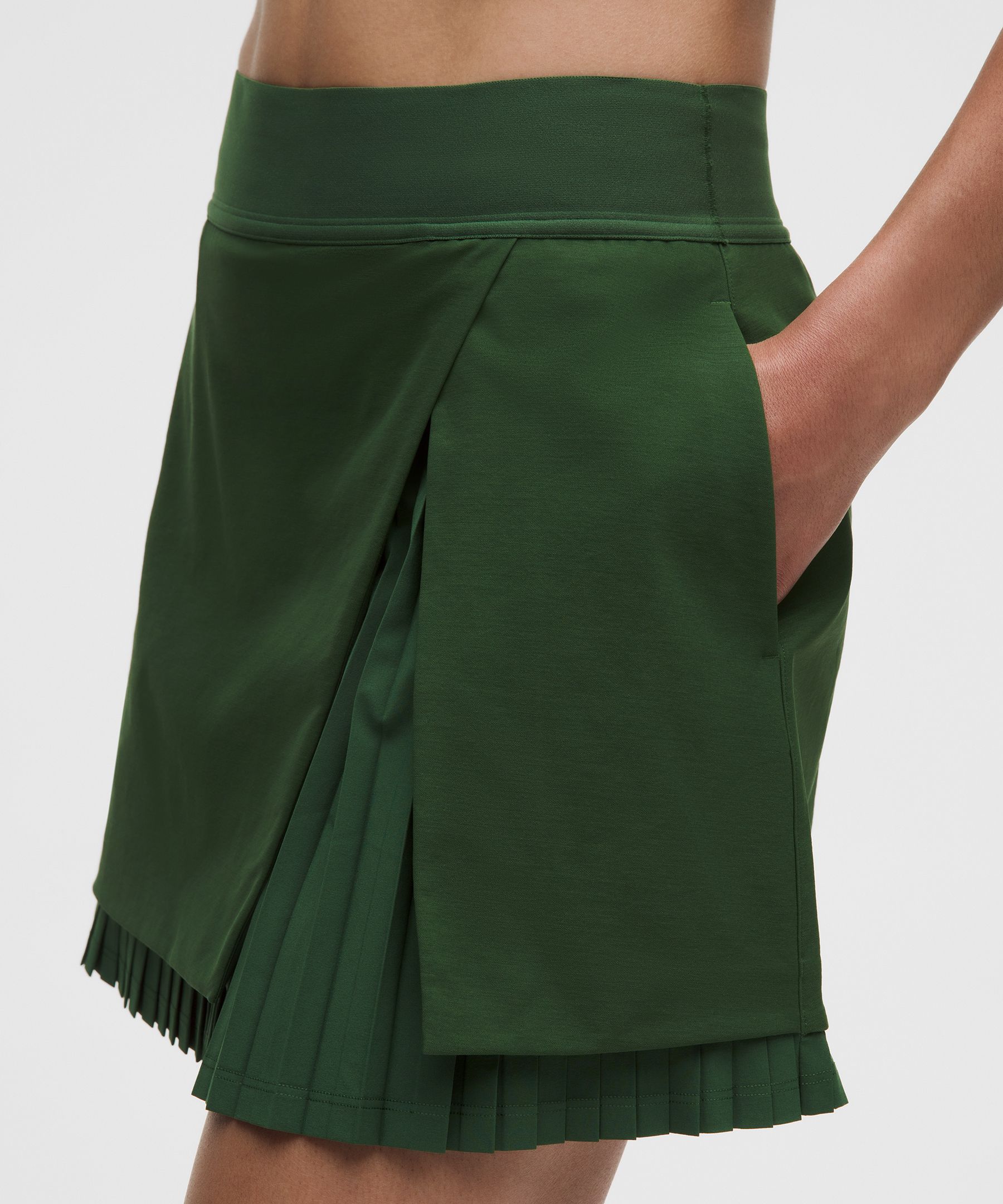 Water-Repellent Pleated High-Rise Golf Skirt