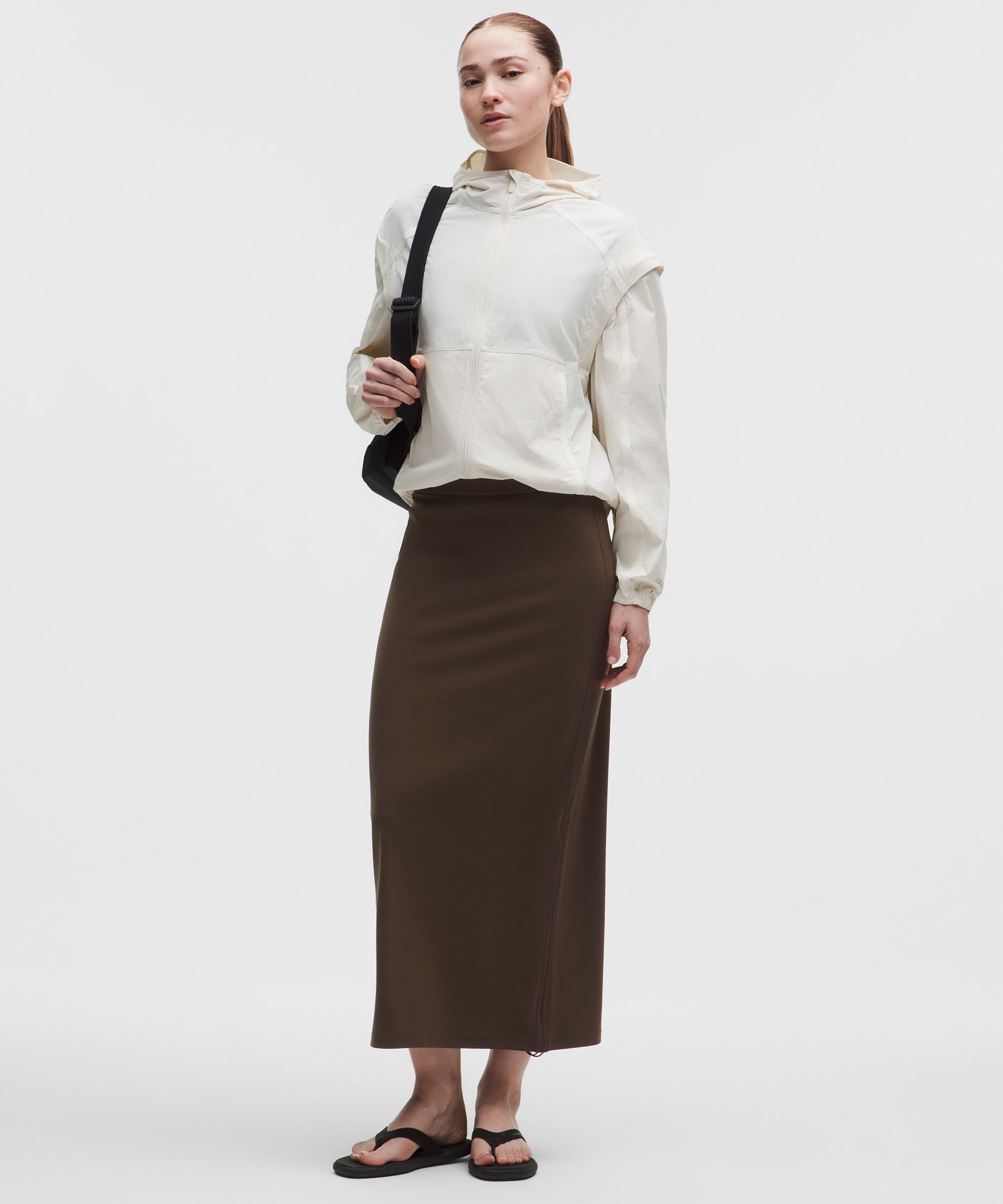 Nulu Dual-Cinch High-Rise Maxi Skirt