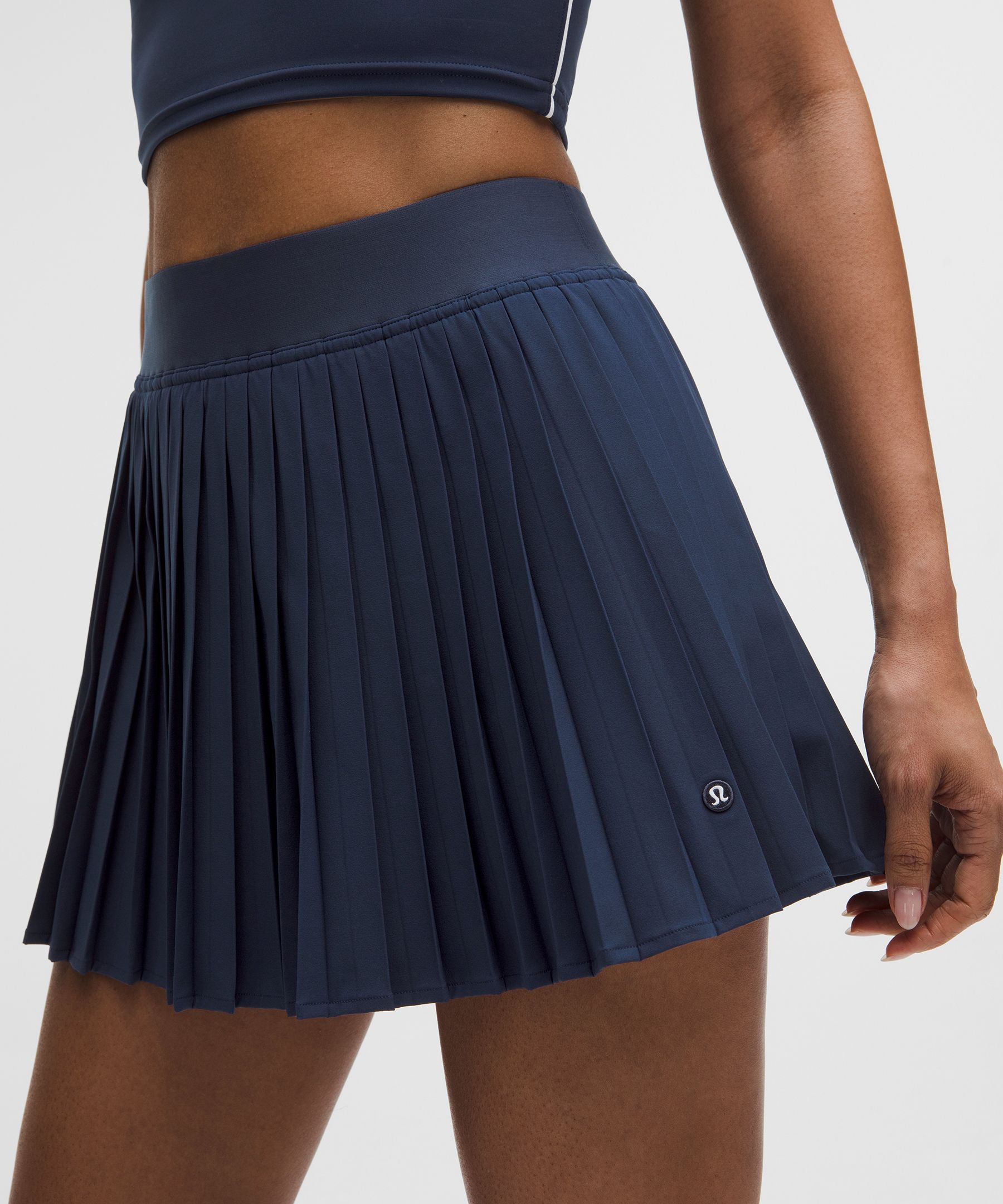 Knife-Pleat High-Rise Tennis Skirt