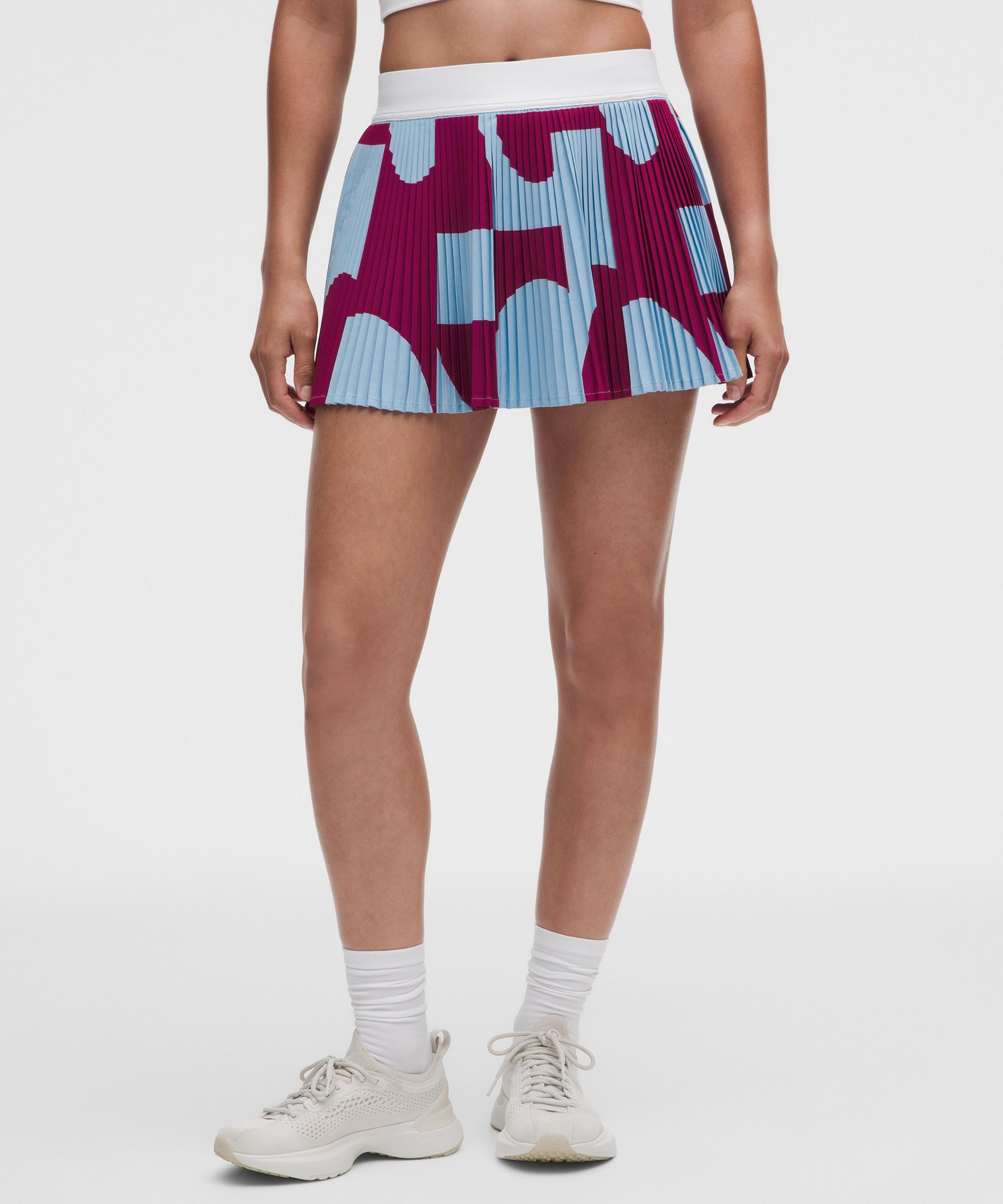 RePleat High-Rise Pleated Tennis Skirt *Contrast