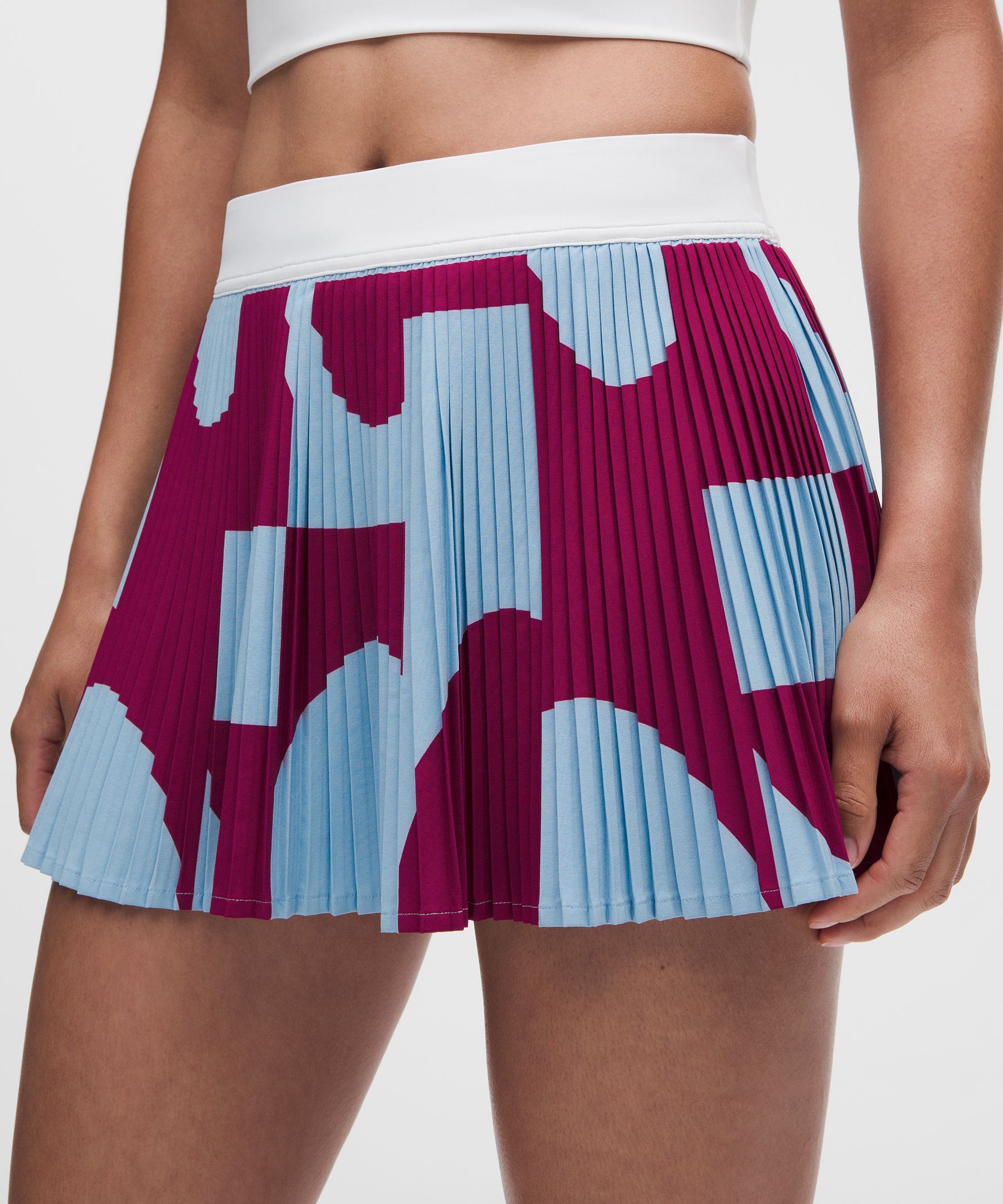 Jupe de tennis pliss&eacute;e RePleat taille haute *D&eacute;tails contrast&eacute;s