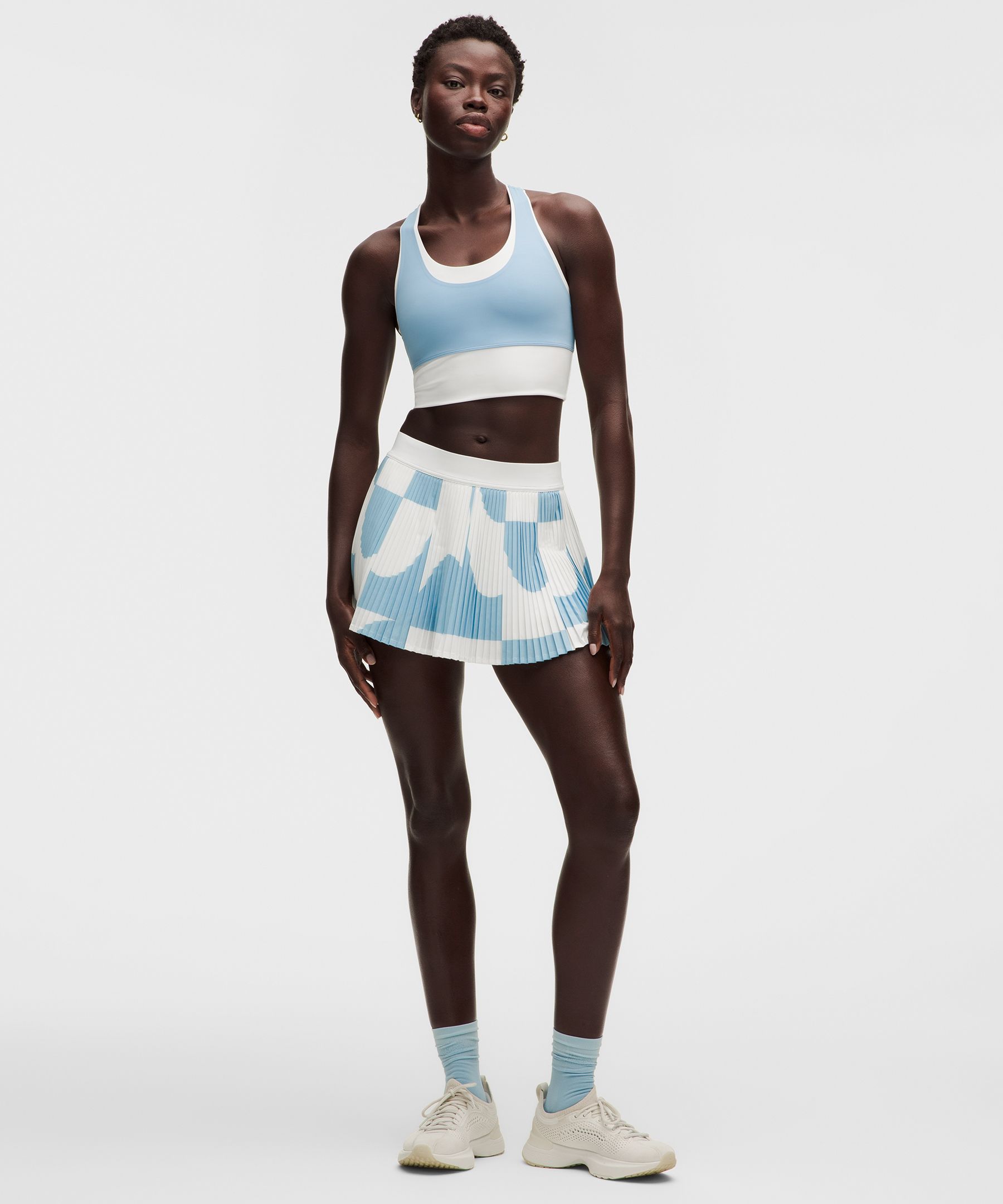 Falda RePleat de tiro alto plisada para tenis *Contrast