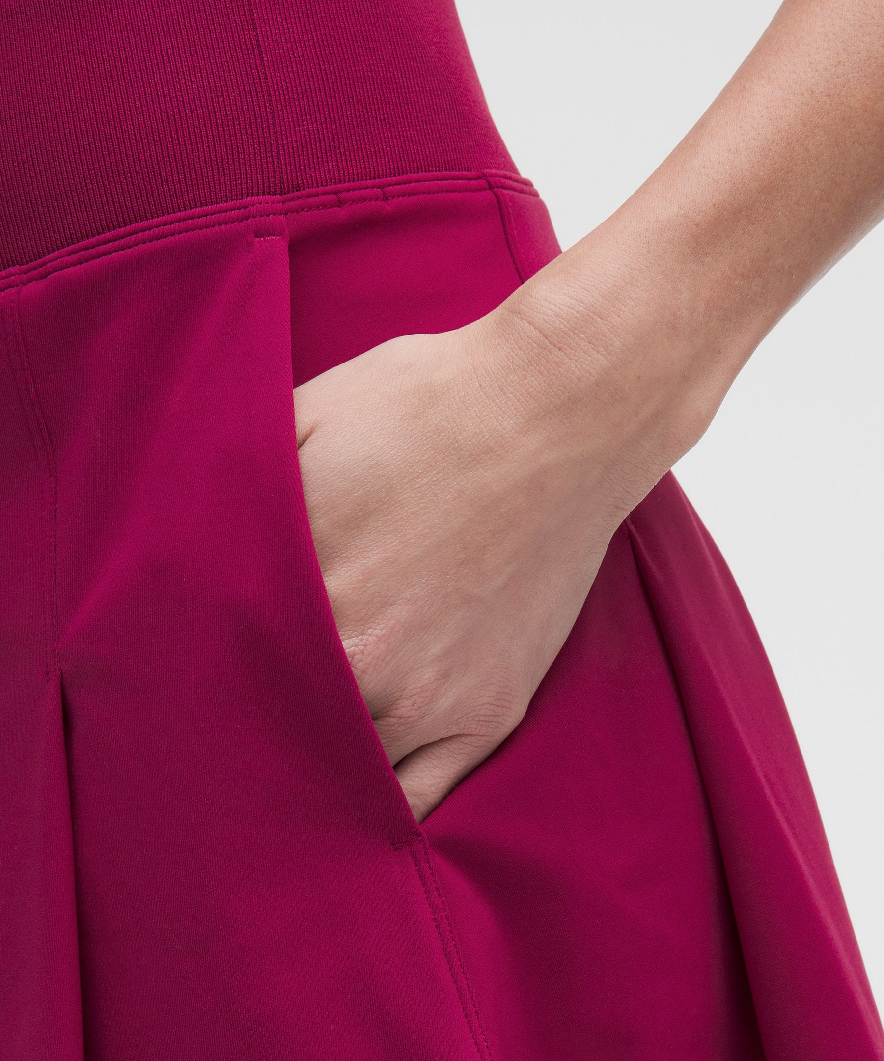 Top-Stitched Pleated Golf Skirt